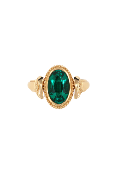 “Regency” Emerald Duality Classic Signet Ring