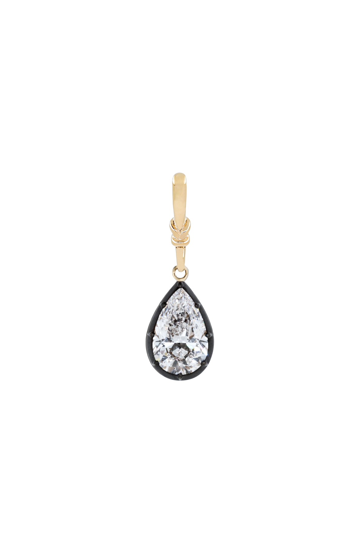 "Silk" Rose-Back Pear Diamond Necklace