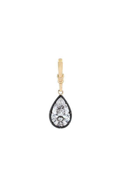 "Silk" Rose-Back Pear Diamond Necklace