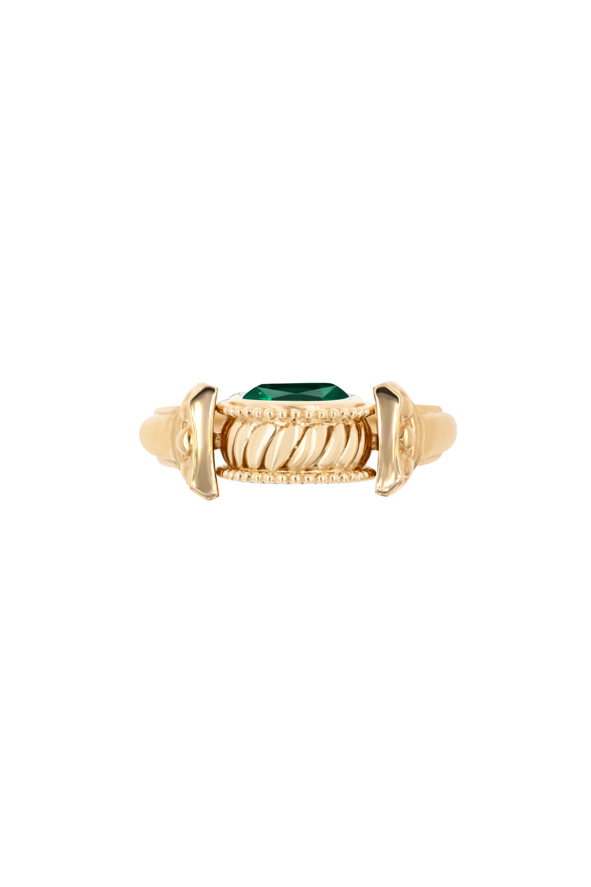 “Regency” Emerald Duality Classic Signet Ring