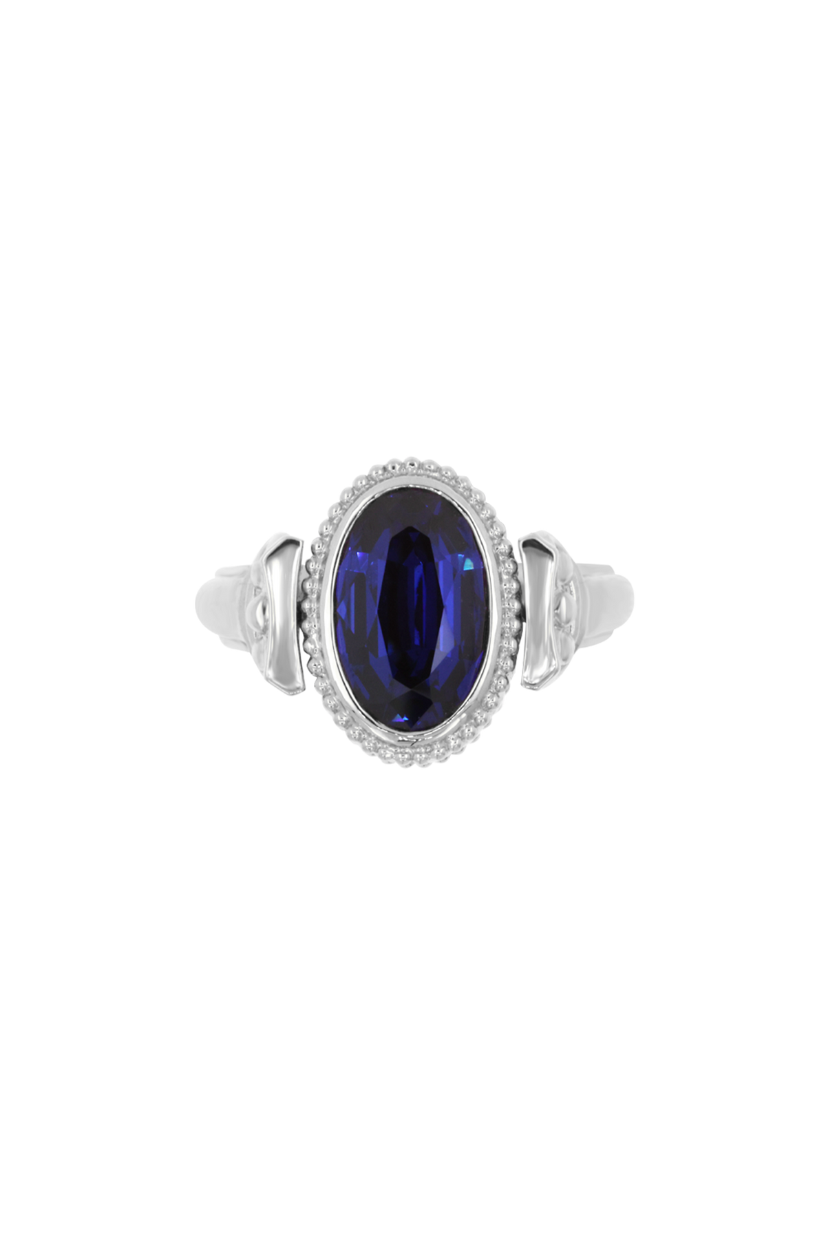 “Regency” Sapphire Silver Duality Signet Ring