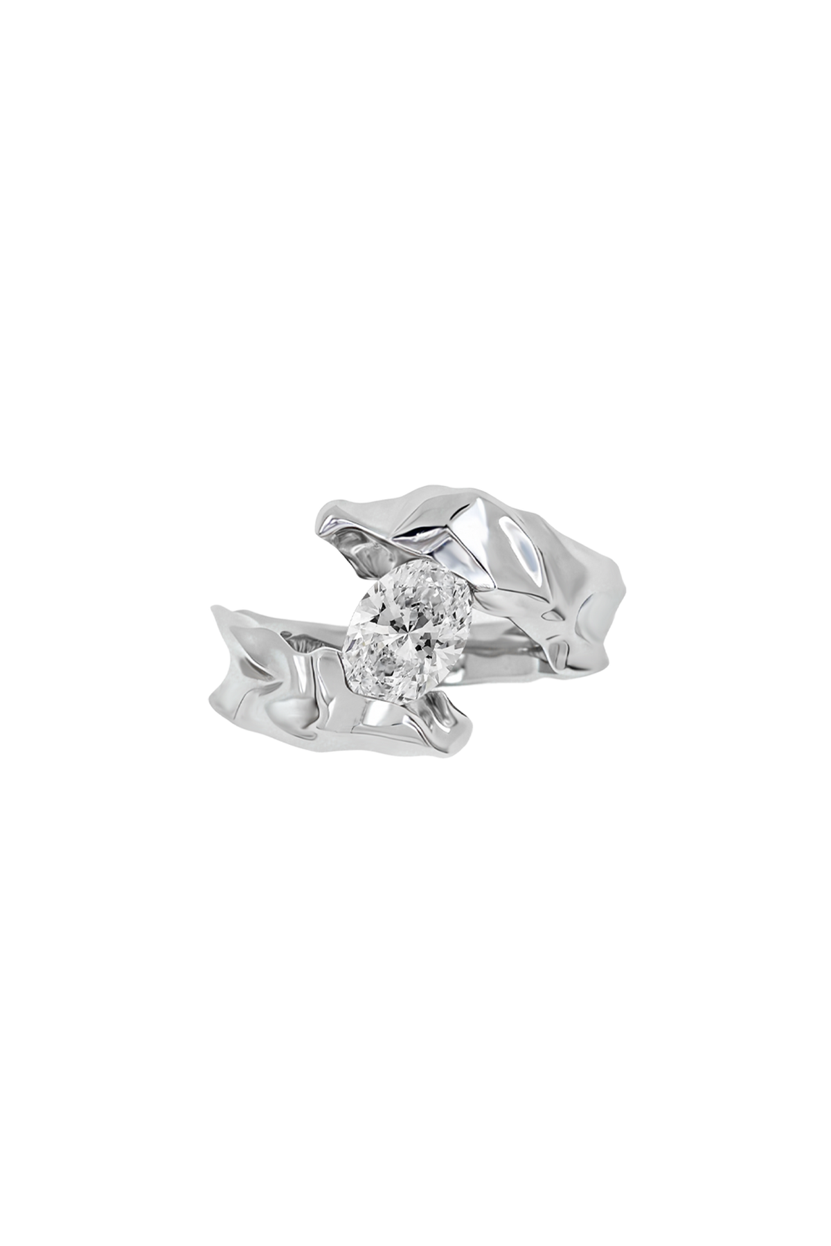 "Siren" Silver Marquise Diamond Reef Ring