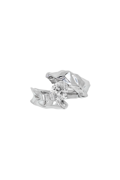 "Siren" Silver Marquise Diamond Reef Ring