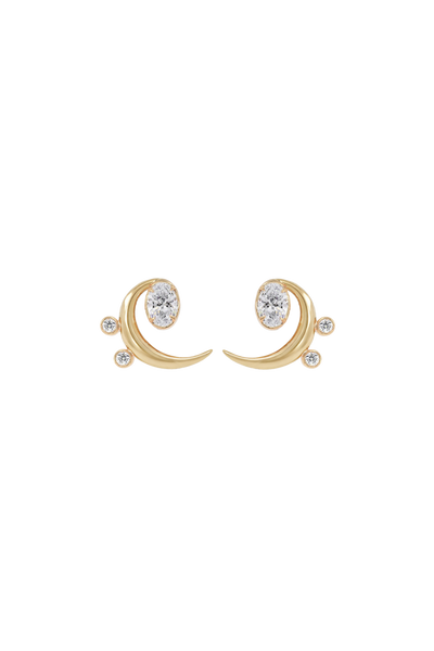 "MFE" Bass Diamond Earrings