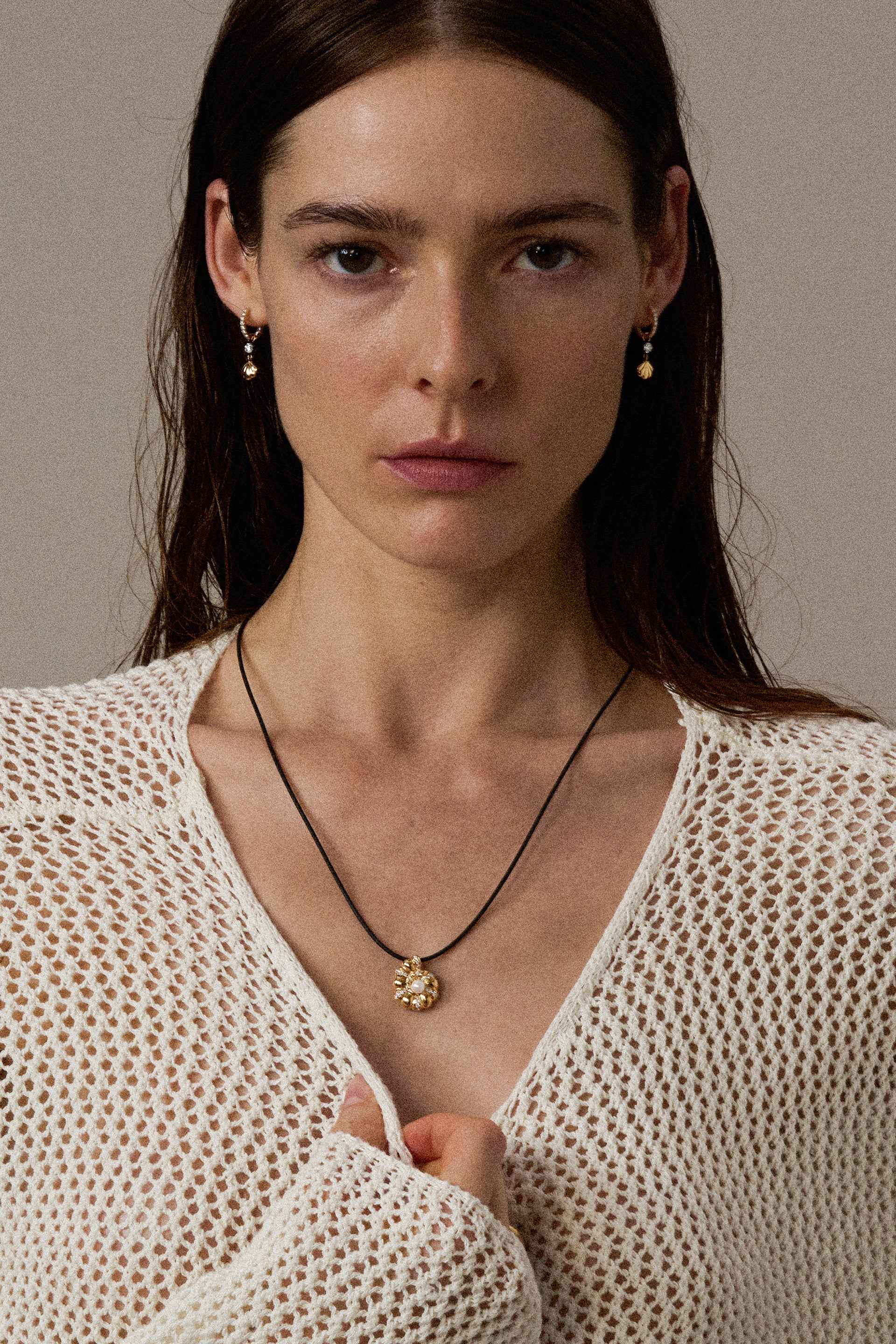 "Siren" Pearl Nautilus Diamond Pendant
