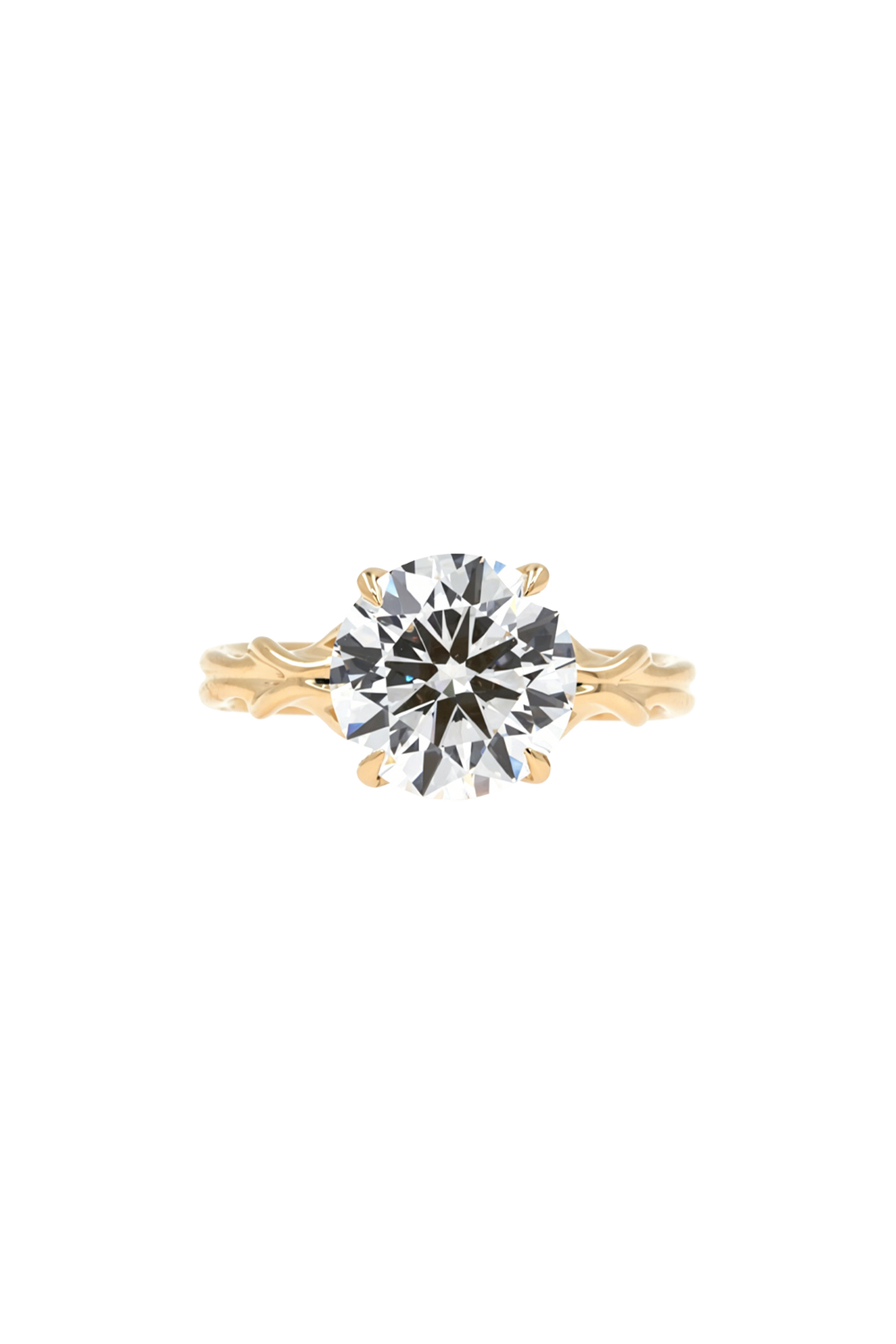Round Diamond (3ct) "Silk" Ring