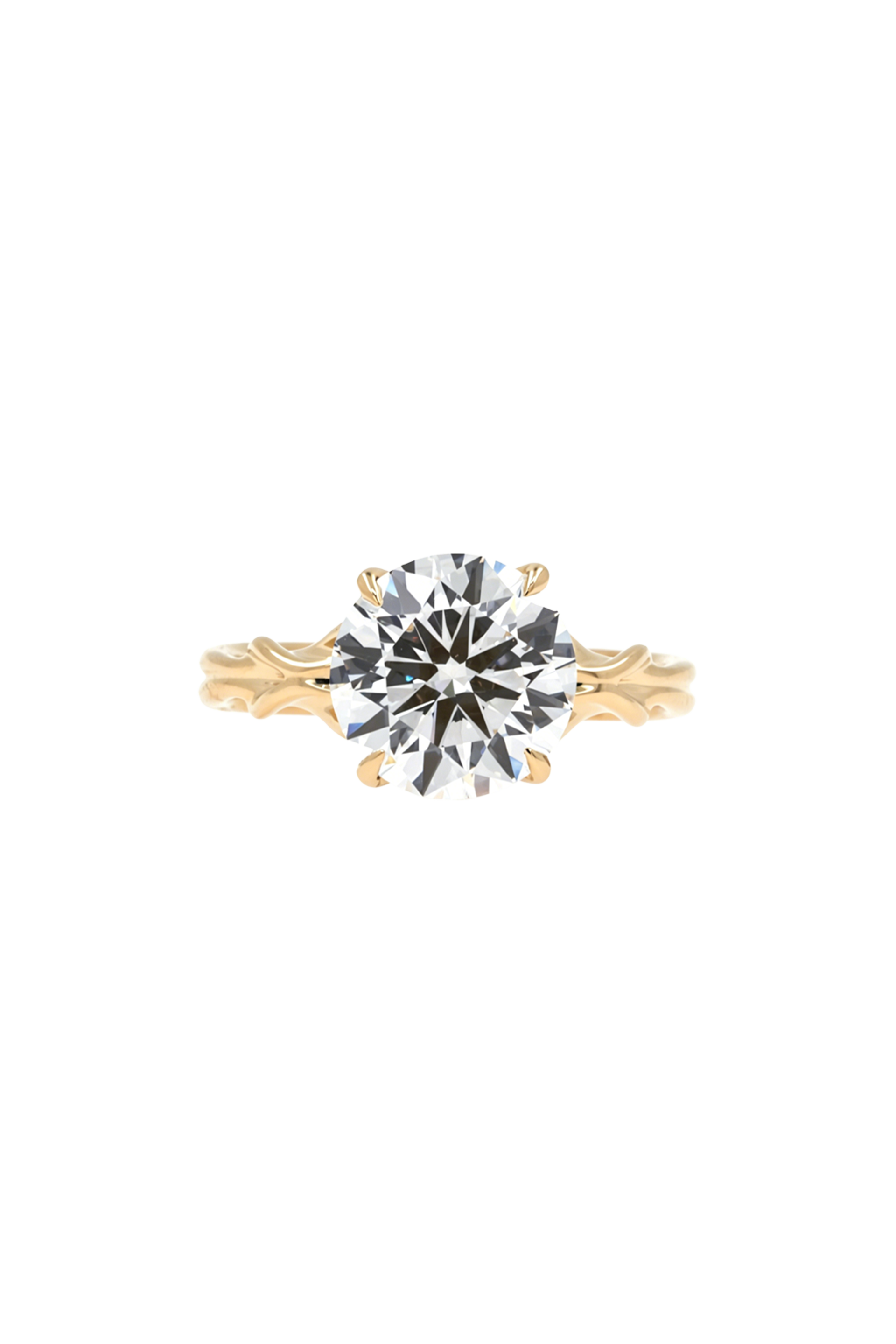 Round Diamond (3ct) "Silk" Ring