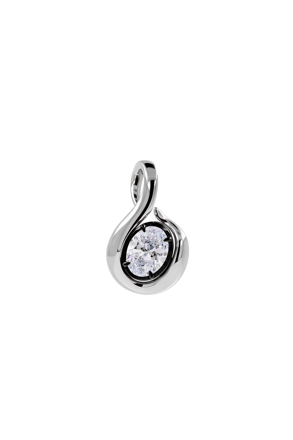 "MFE" Two-Tone Silver Quaver Pendant