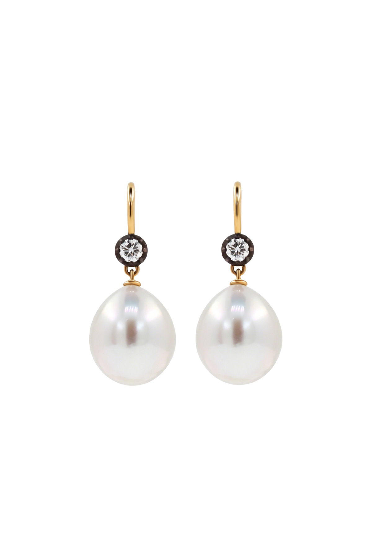 "Siren" Baroque Pearl & Diamond Earrings