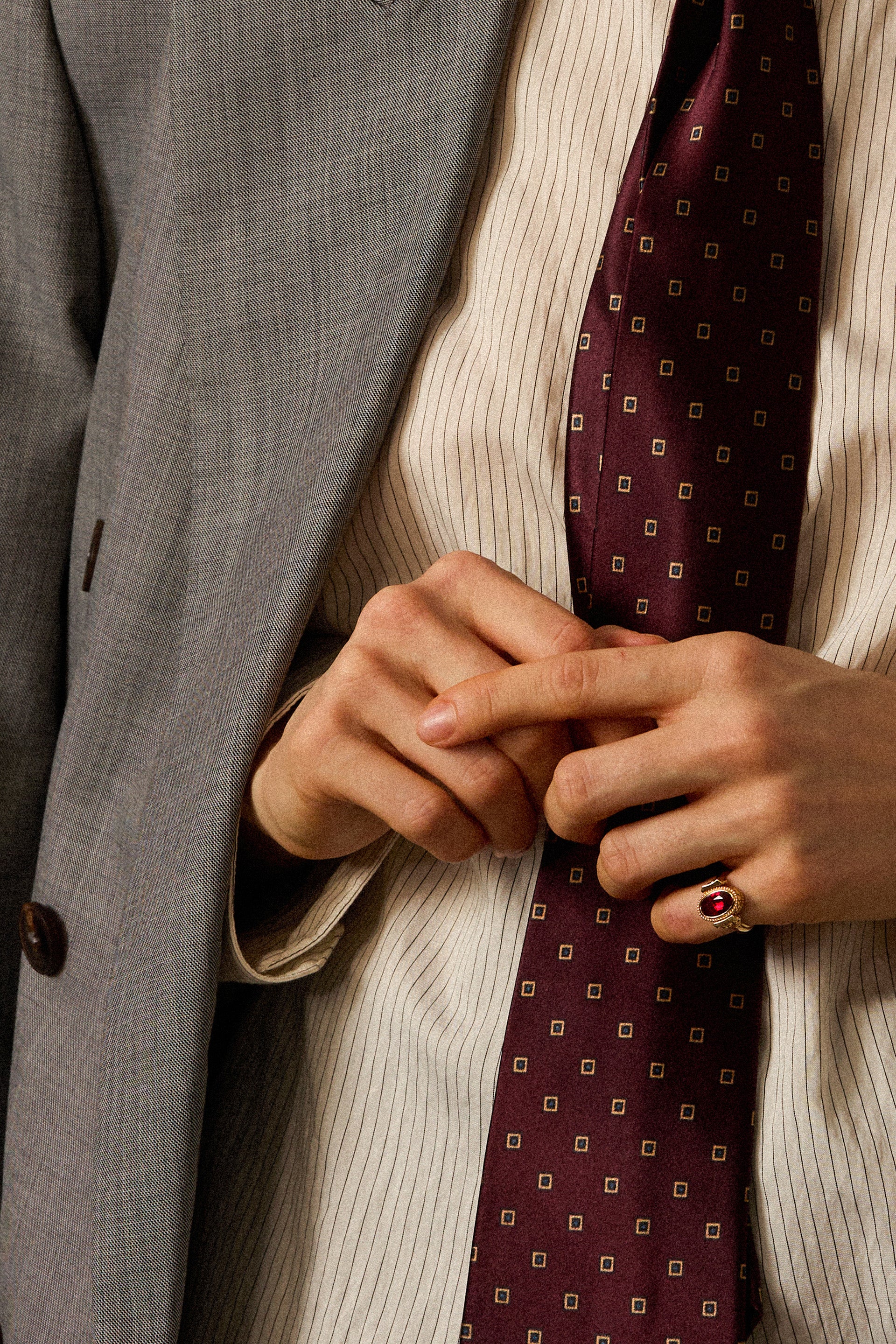 “Regency” Ruby Duality Signet Ring