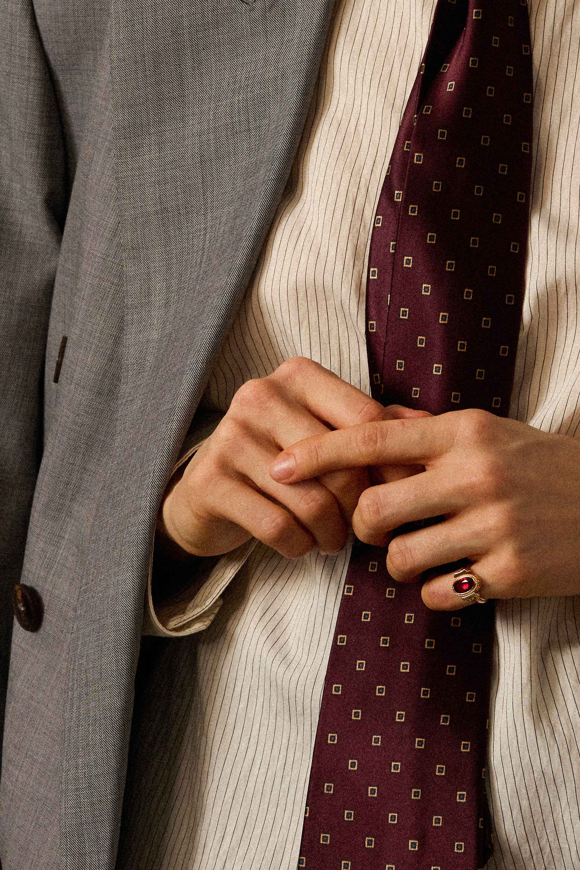 “Regency” Ruby Classic Duality Signet Ring