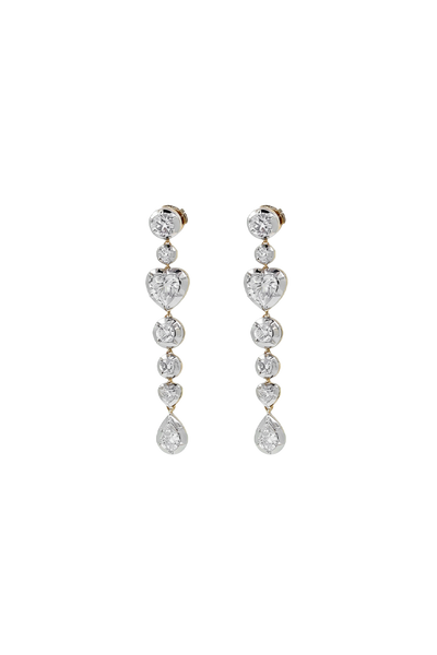 “Regency” Two-Tone Diamond Chandelier Earrings