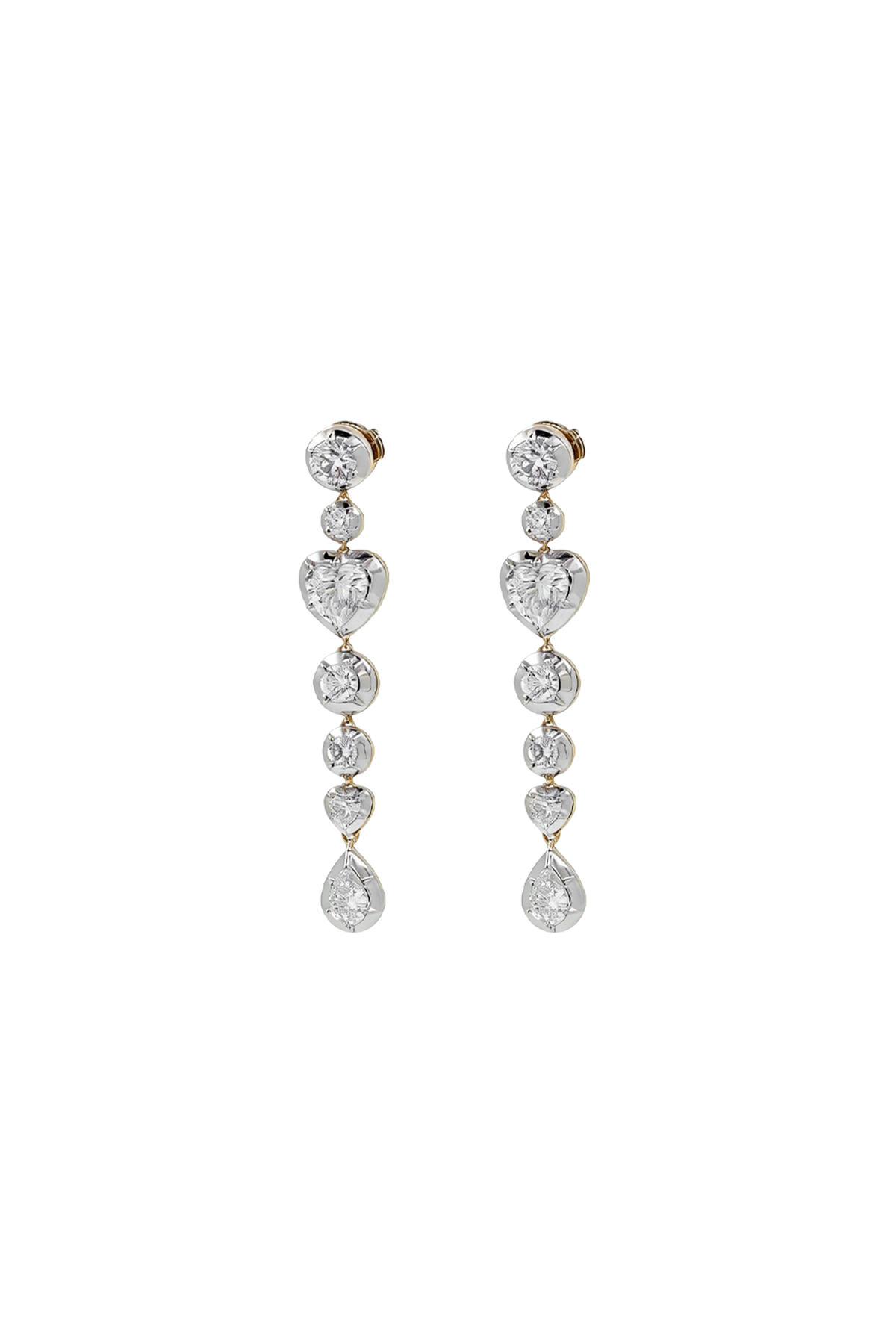 “Regency” Two-Tone Diamond Chandelier Earrings