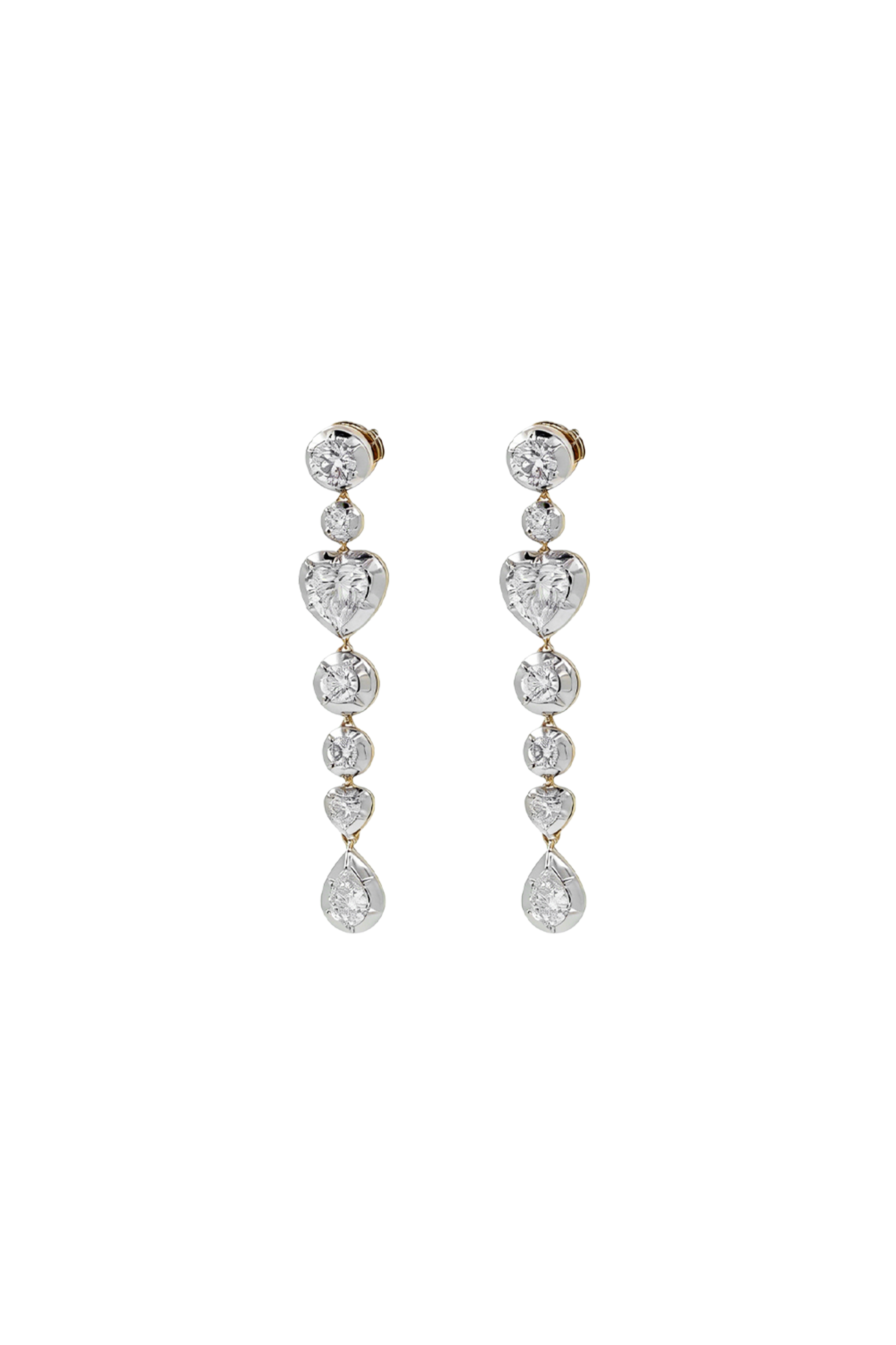 “Regency” Two-Tone Diamond Chandelier Earrings