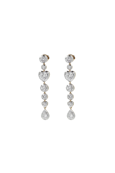 “Regency” Two-Tone Diamond Chandelier Earrings