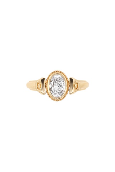 “Regency” Diamond Petite Duality Signet Ring