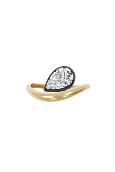 "Siren" Silver Pear Tidepool Ring