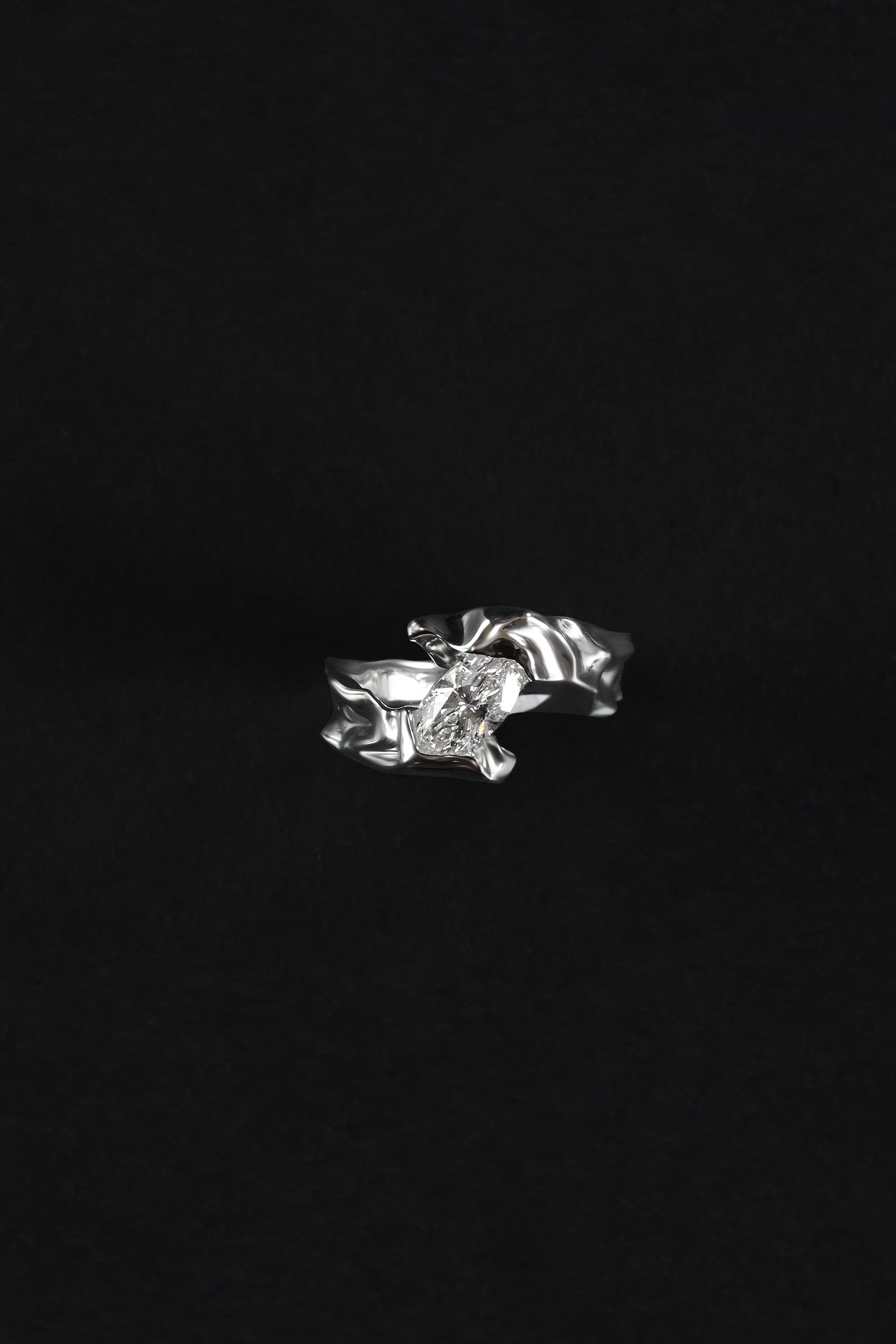"Siren" Silver Diamond Reef Ring