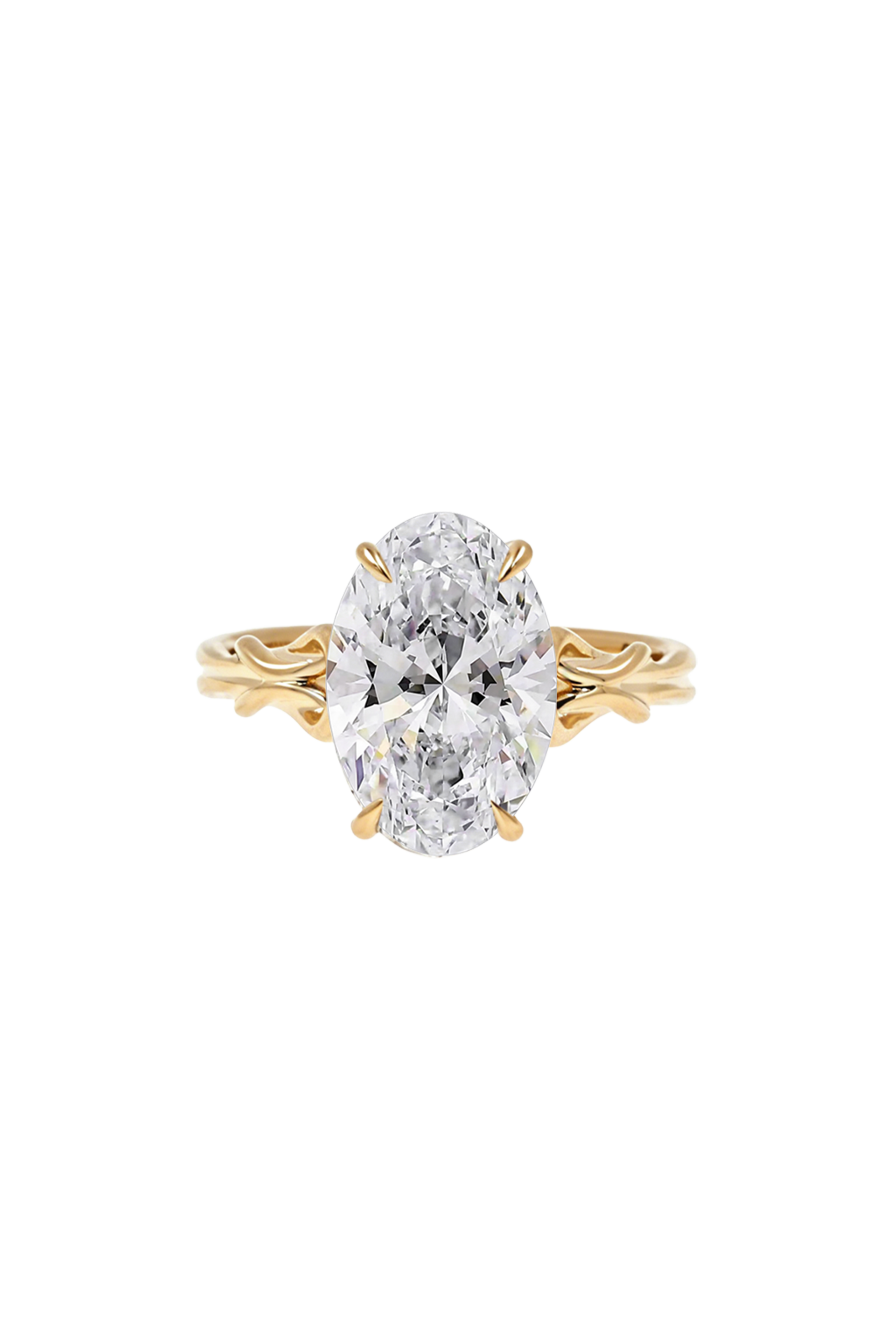 Oval Diamond "Silk" Ring