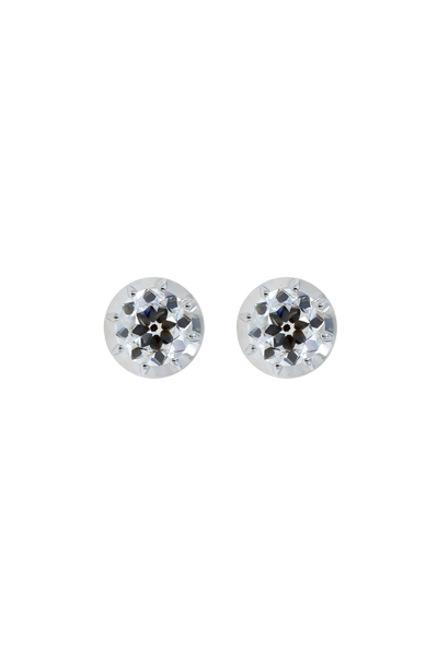 “Regency” Two-Tone Round (1ct) Rose-Back Studs
