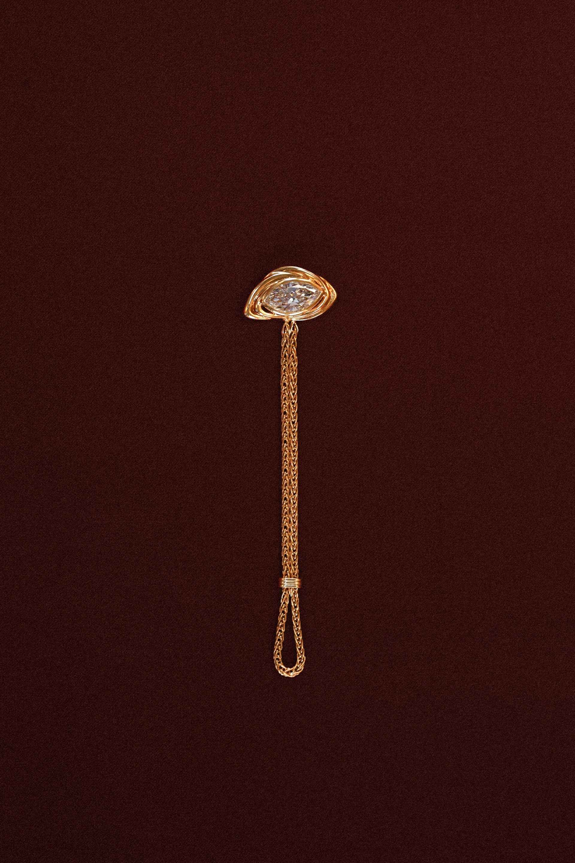 "Third Eye" Chain Diamond Ring