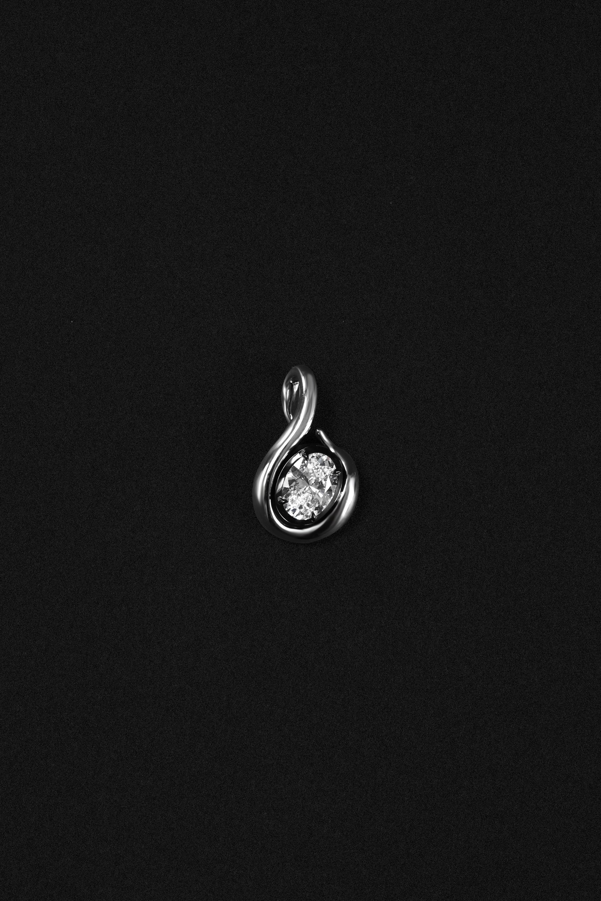 "MFE" Two-Tone Silver Quaver Pendant