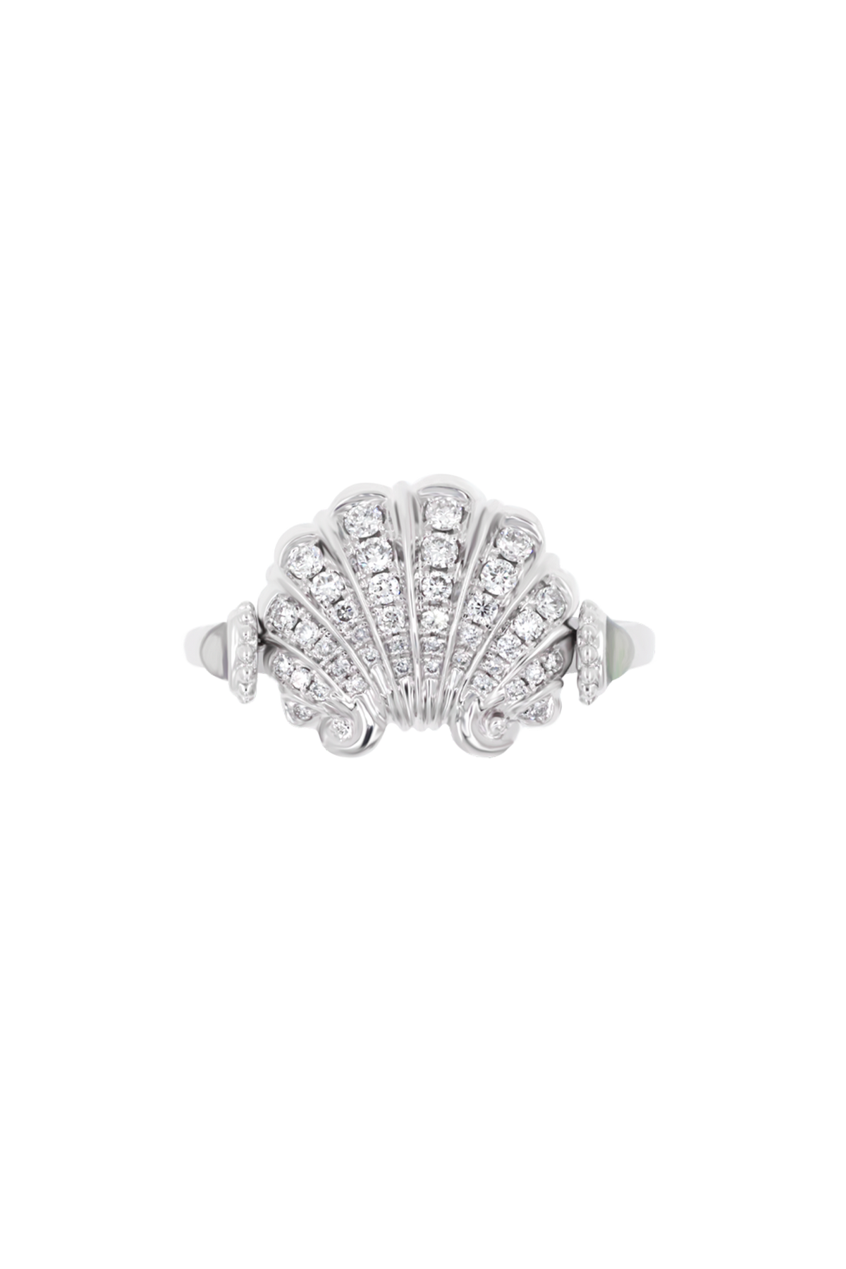"Siren" Pavé Scallop Duality Diamond Ring