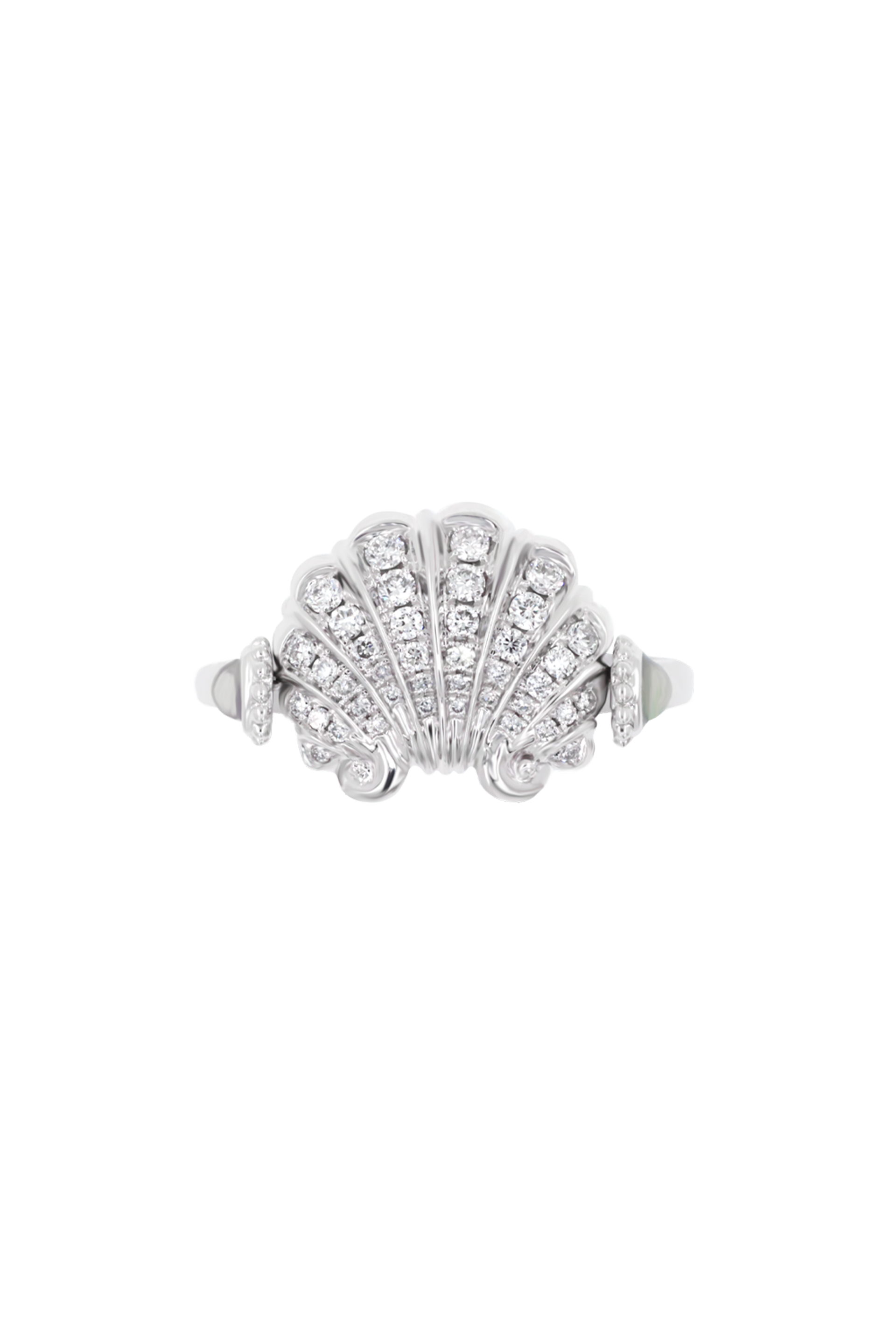 "Siren" Pavé Scallop Duality Diamond Ring