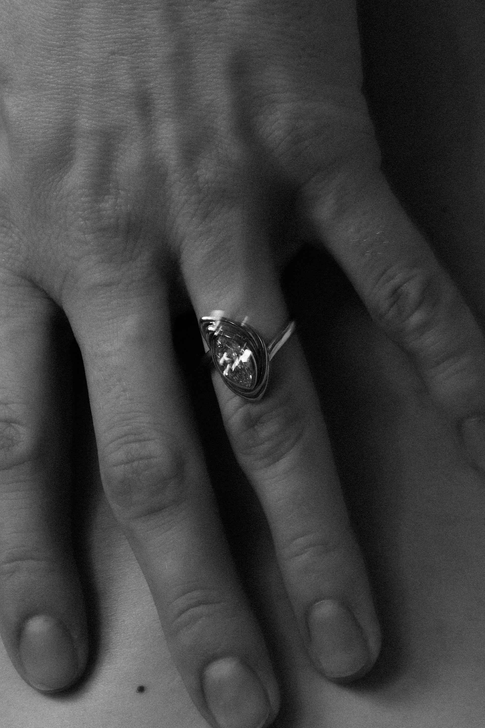 “Third Eye” Silver Diamond Ring