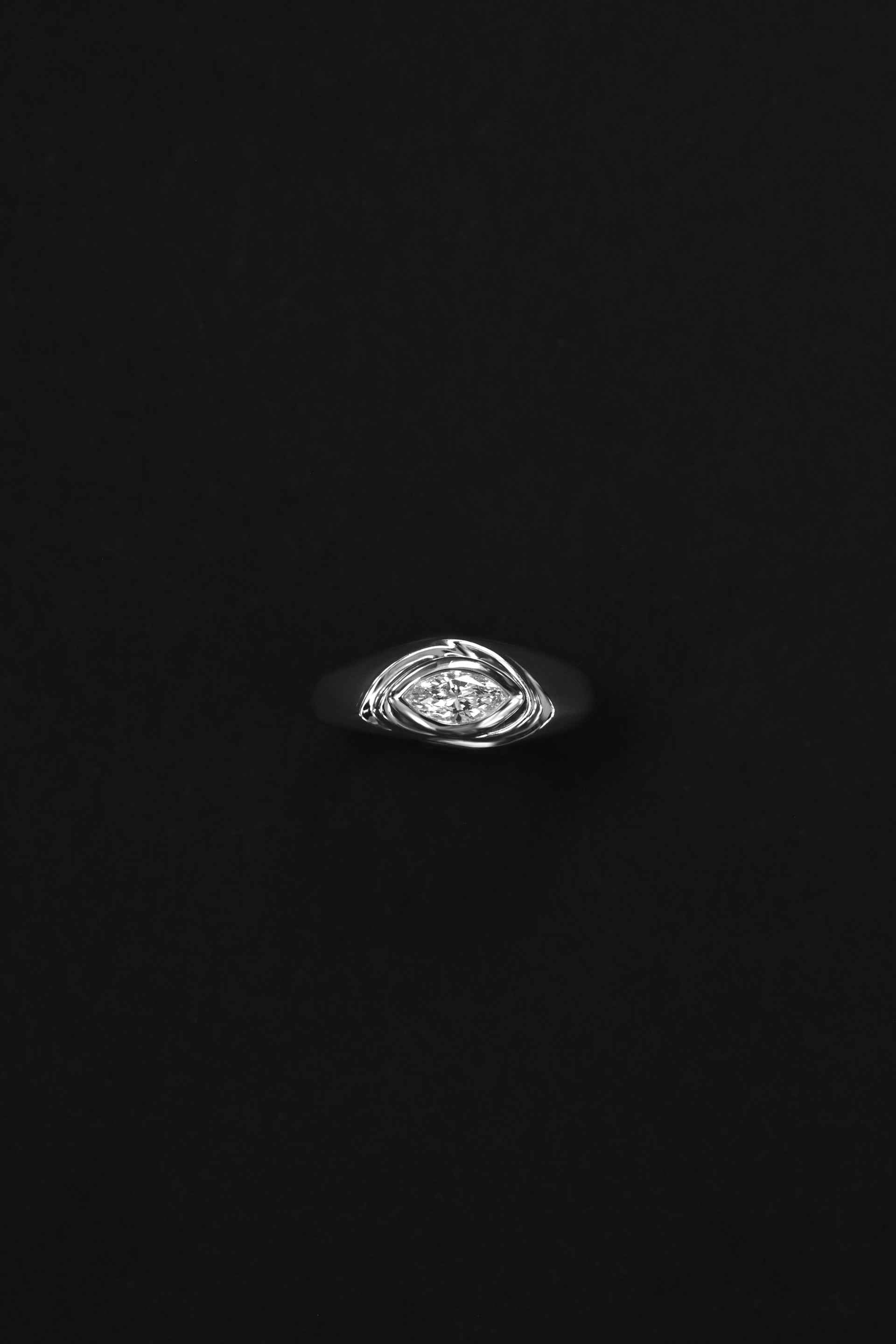 “Third Eye” Silver Sleeping Diamond Ring