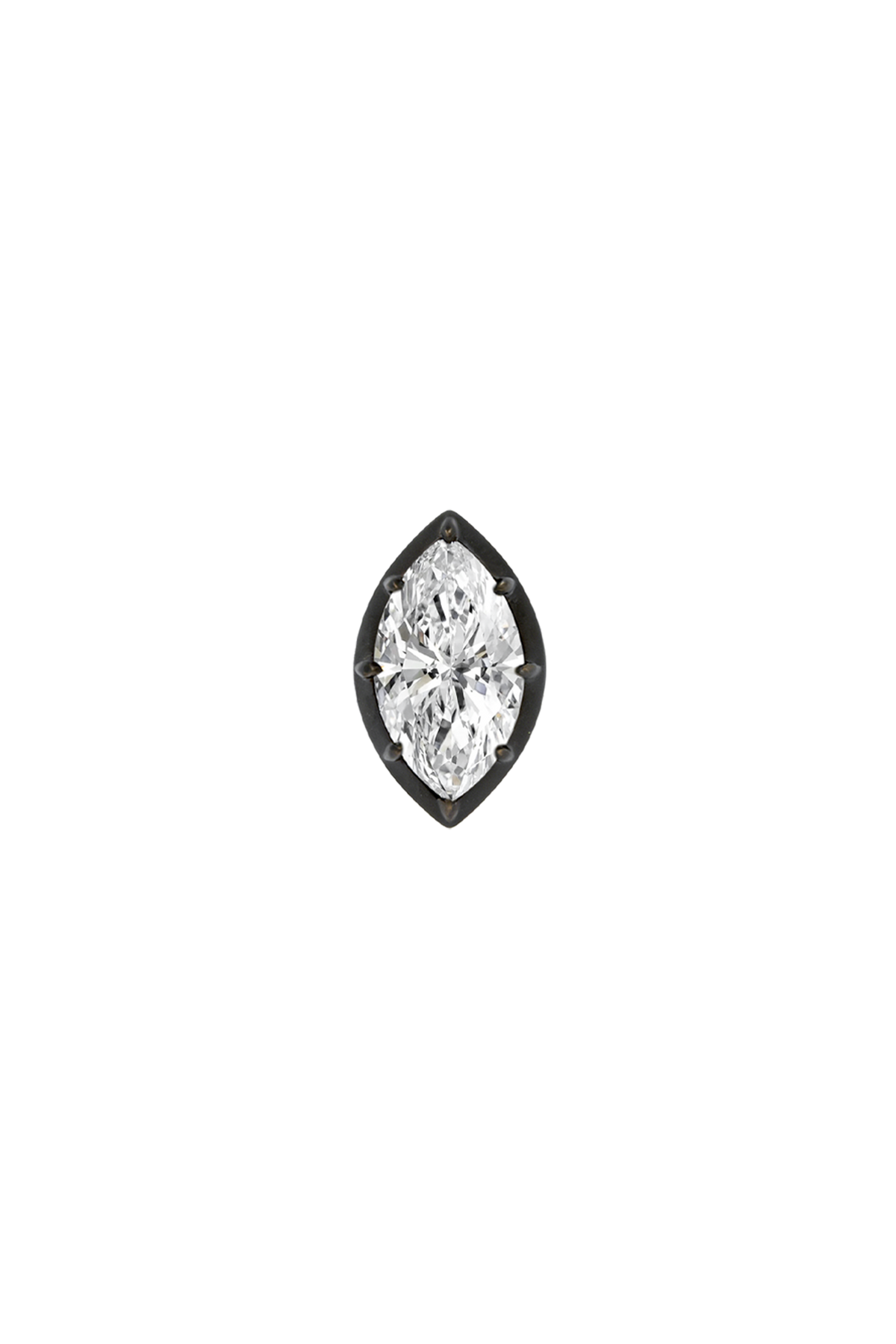“Regency” Two-Tone Marquise (1ct) Rose-Back Studs Diamond