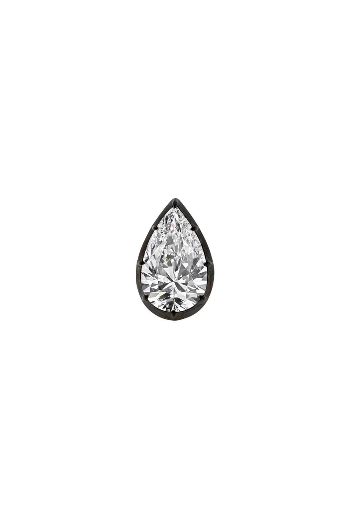“Regency” Two-Tone Pear (1.48ct) Rose-Back Studs Diamond
