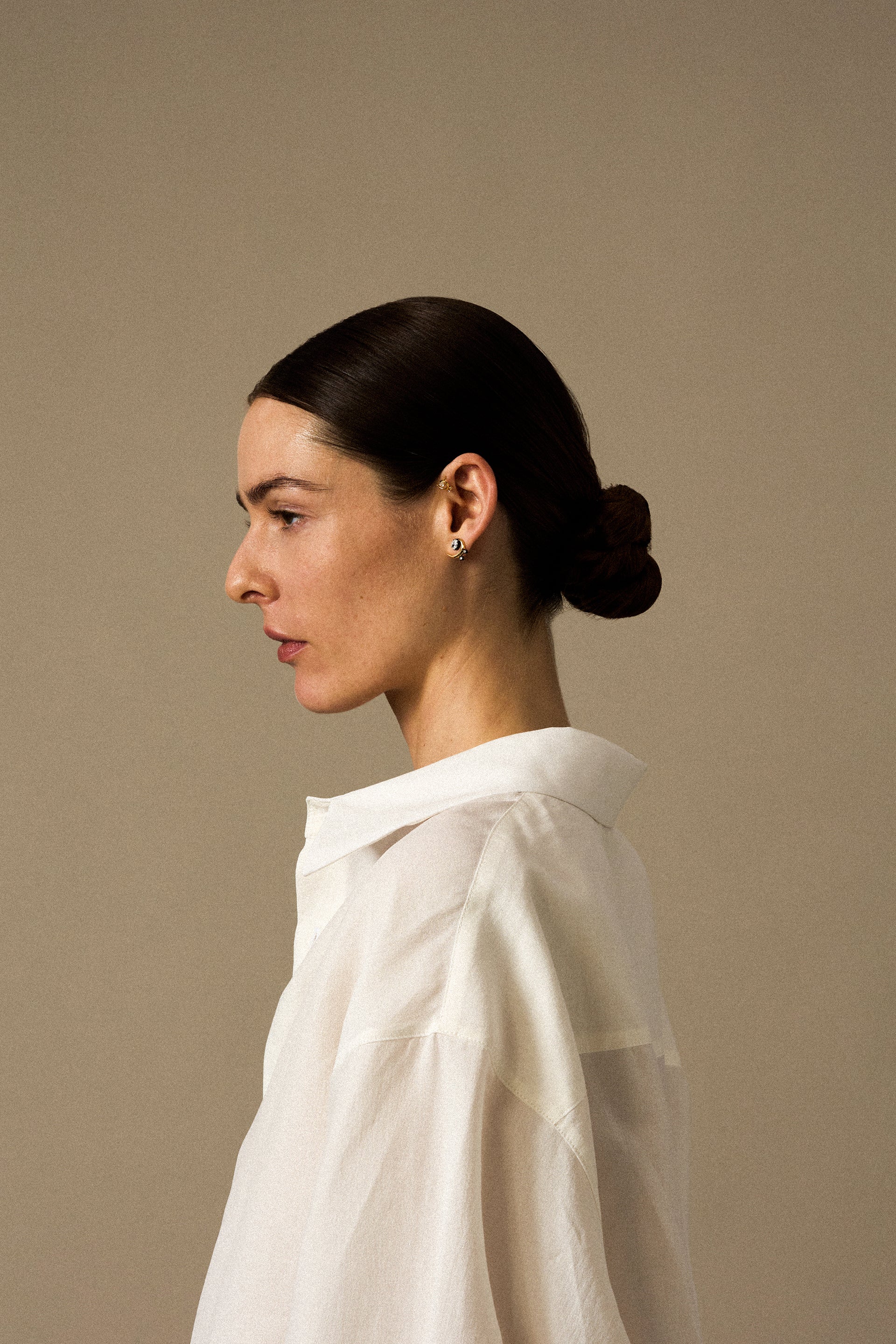 "MFE" Two-Tone Bass Earrings