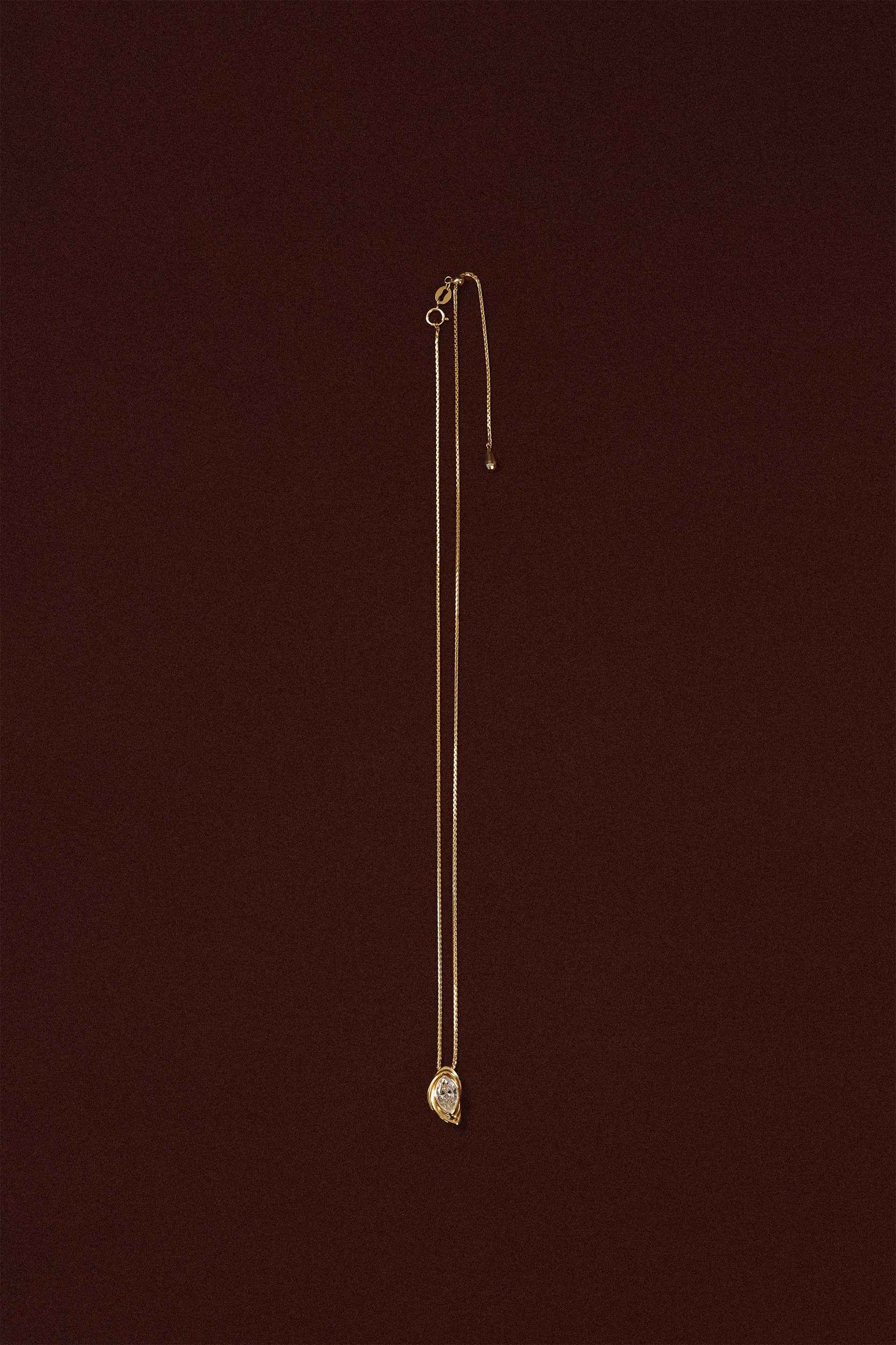 “Third Eye” 18k Diamond Pendant Necklace