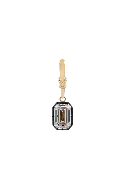 "Silk" Rose-Back Emearld Diamond Necklace