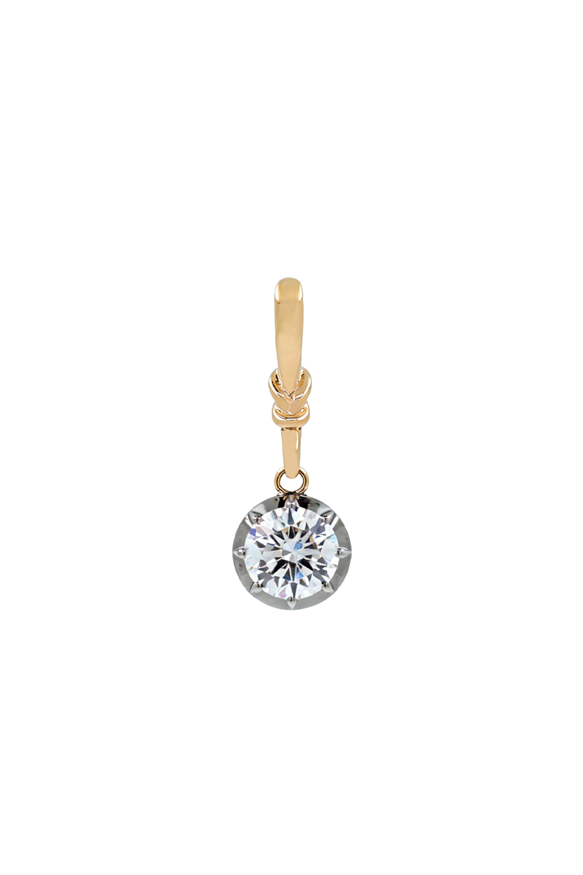 "Silk" Rose-Back Round Diamond Necklace