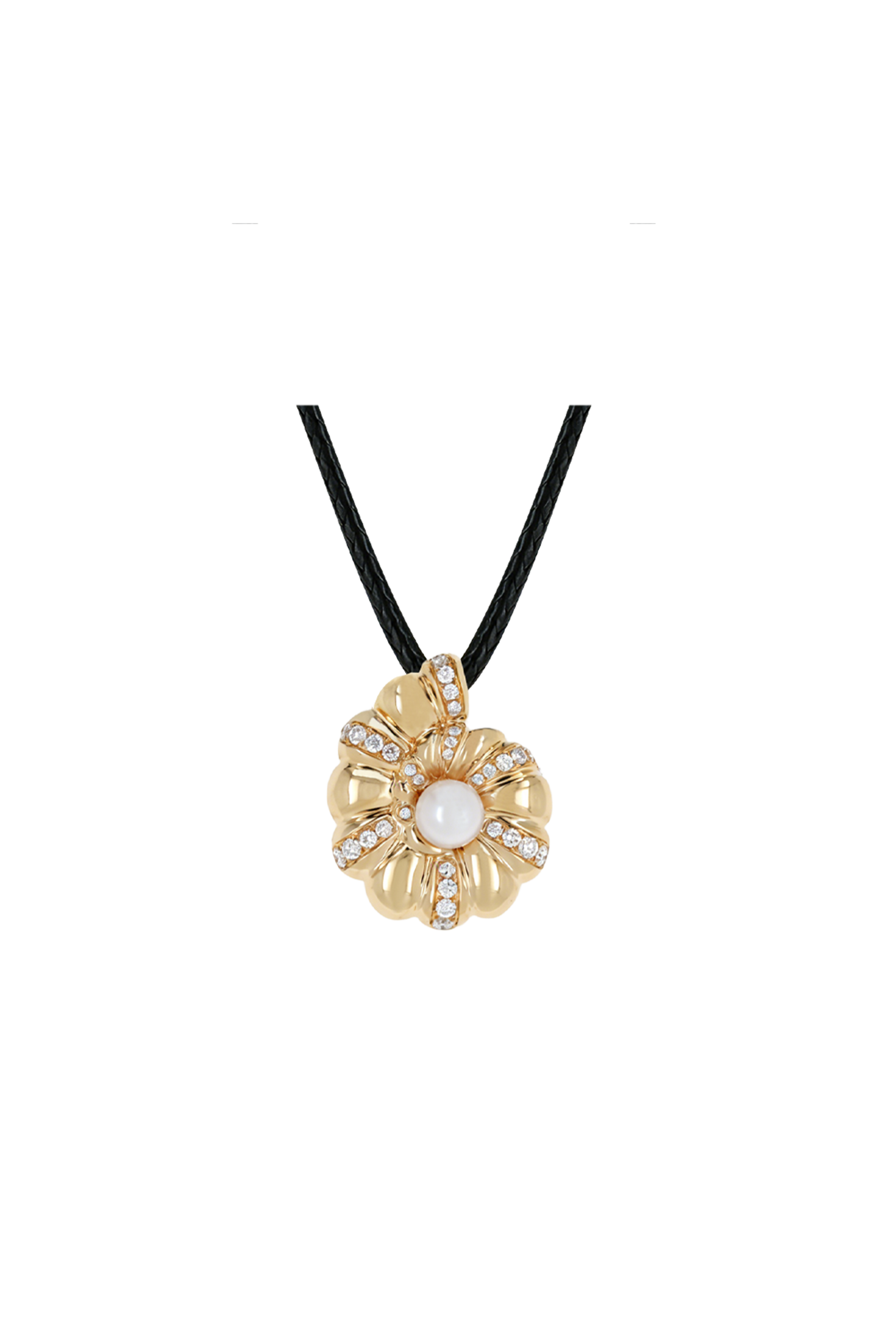 "Siren" Pearl Nautilus Diamond Pendant