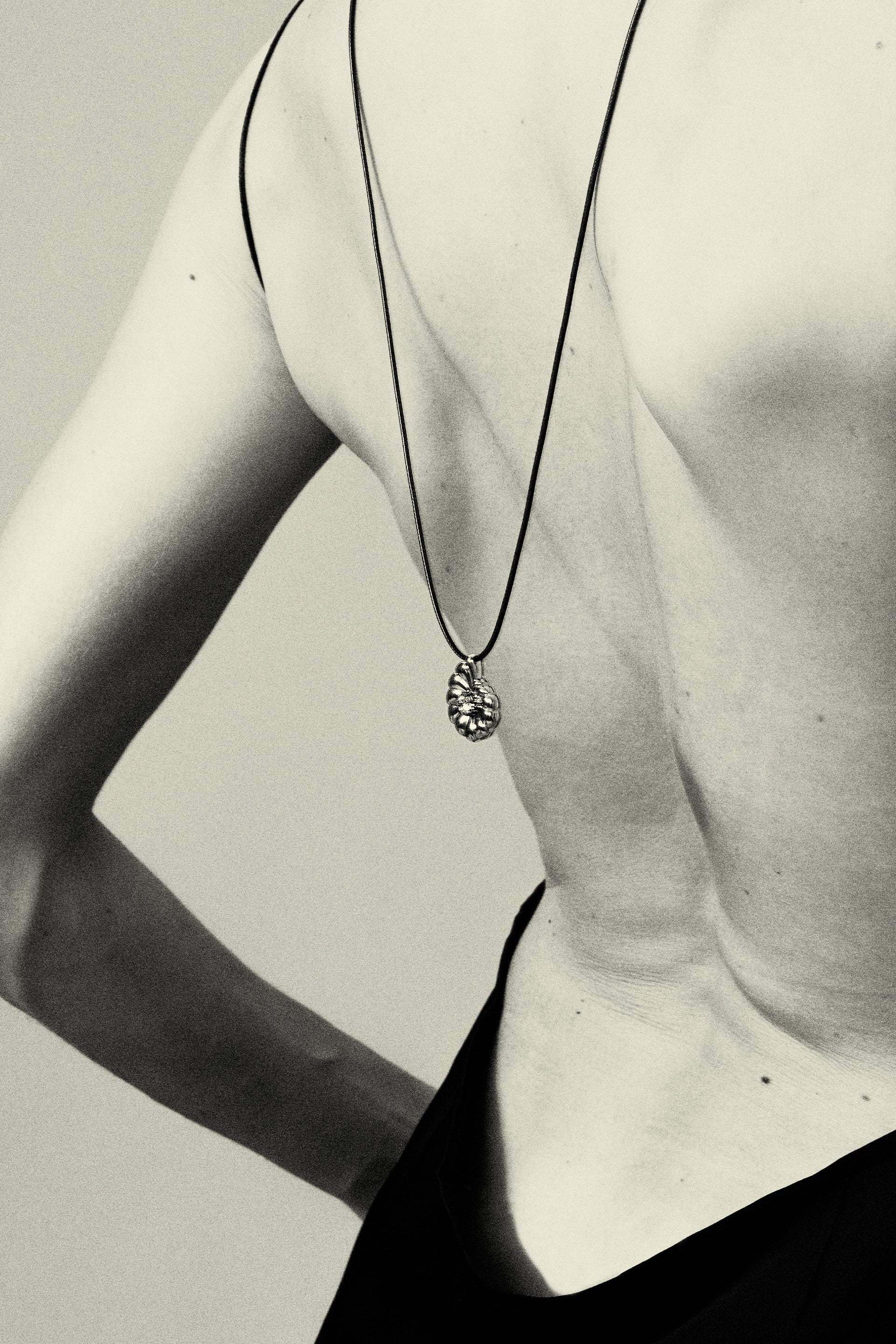 "Siren" Two-Tone Silver Nautilus Necklace, Classic