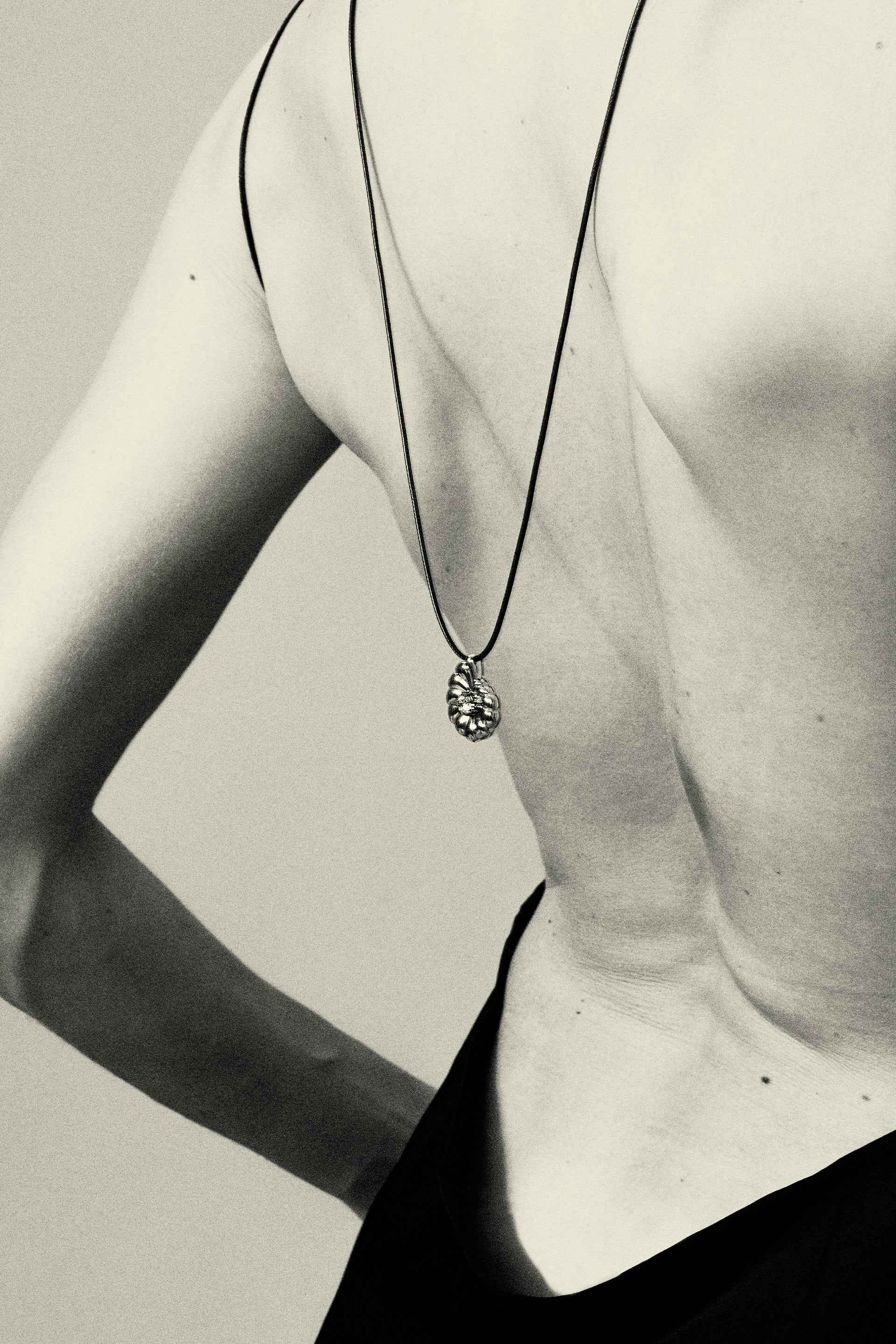 "Siren" Two-Tone Silver Nautilus Diamond Pendant