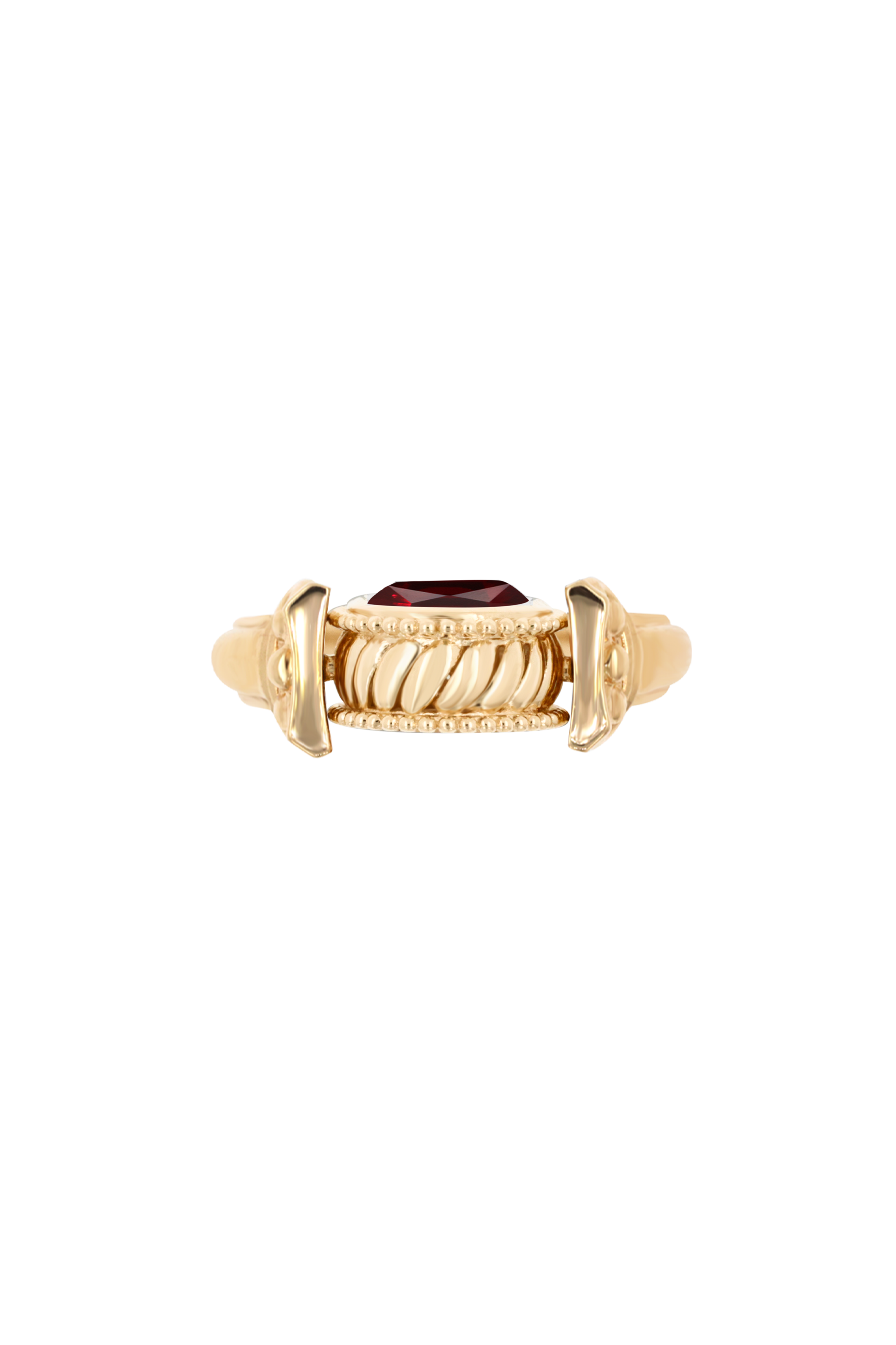 “Regency” Ruby Classic Duality Signet Ring