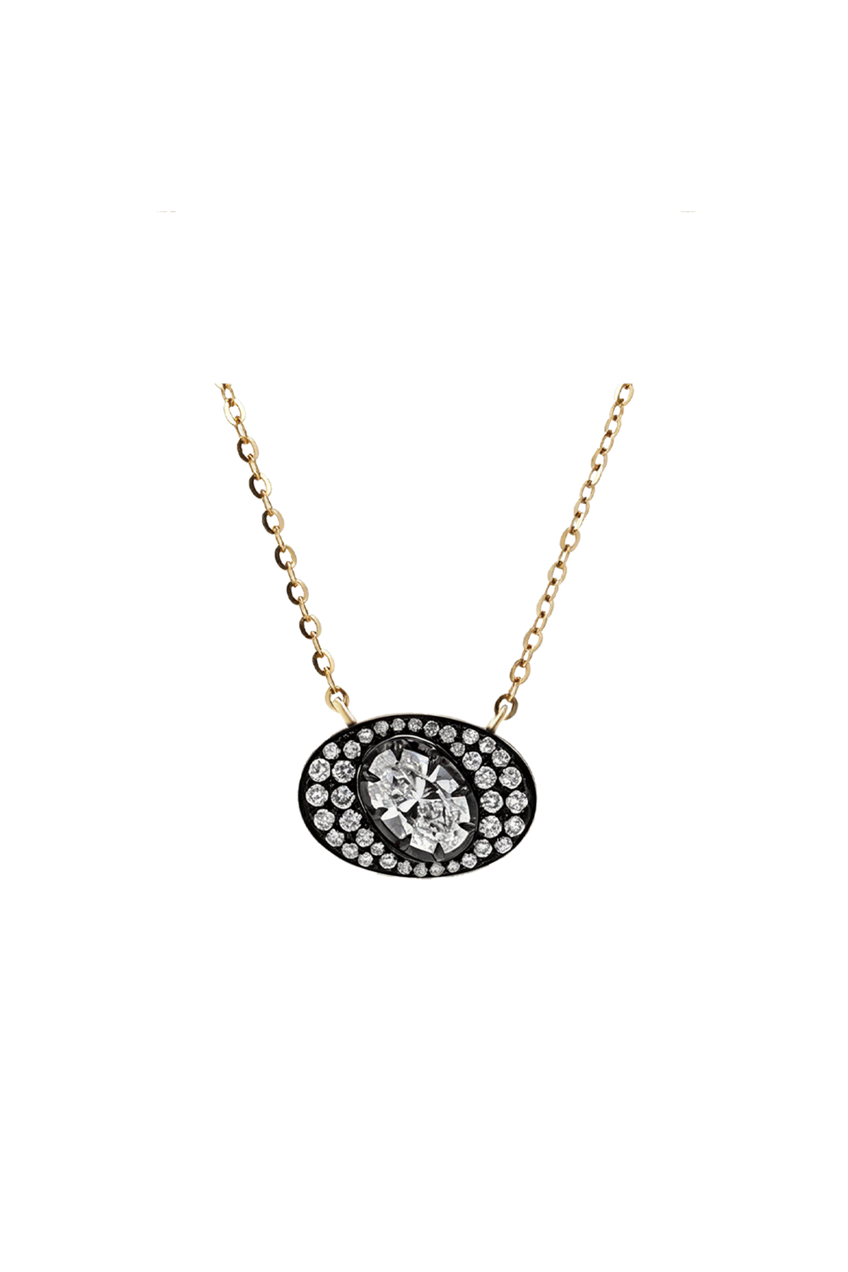 "MFE" Two-Tone Ronde Diamond Necklace