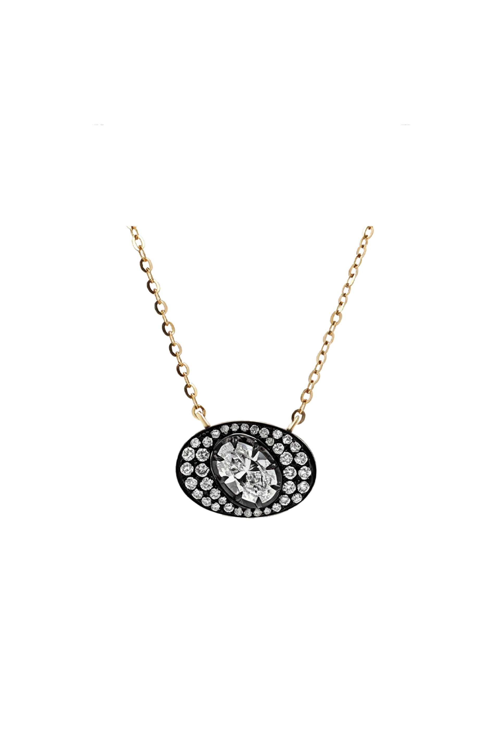 "MFE" Two-Tone Ronde Diamond Necklace