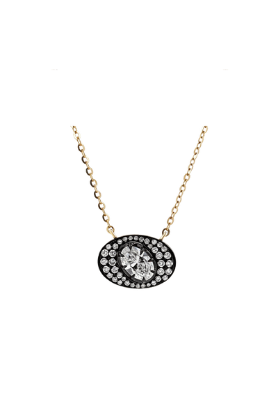 "MFE" Two-Tone Ronde Diamond Necklace