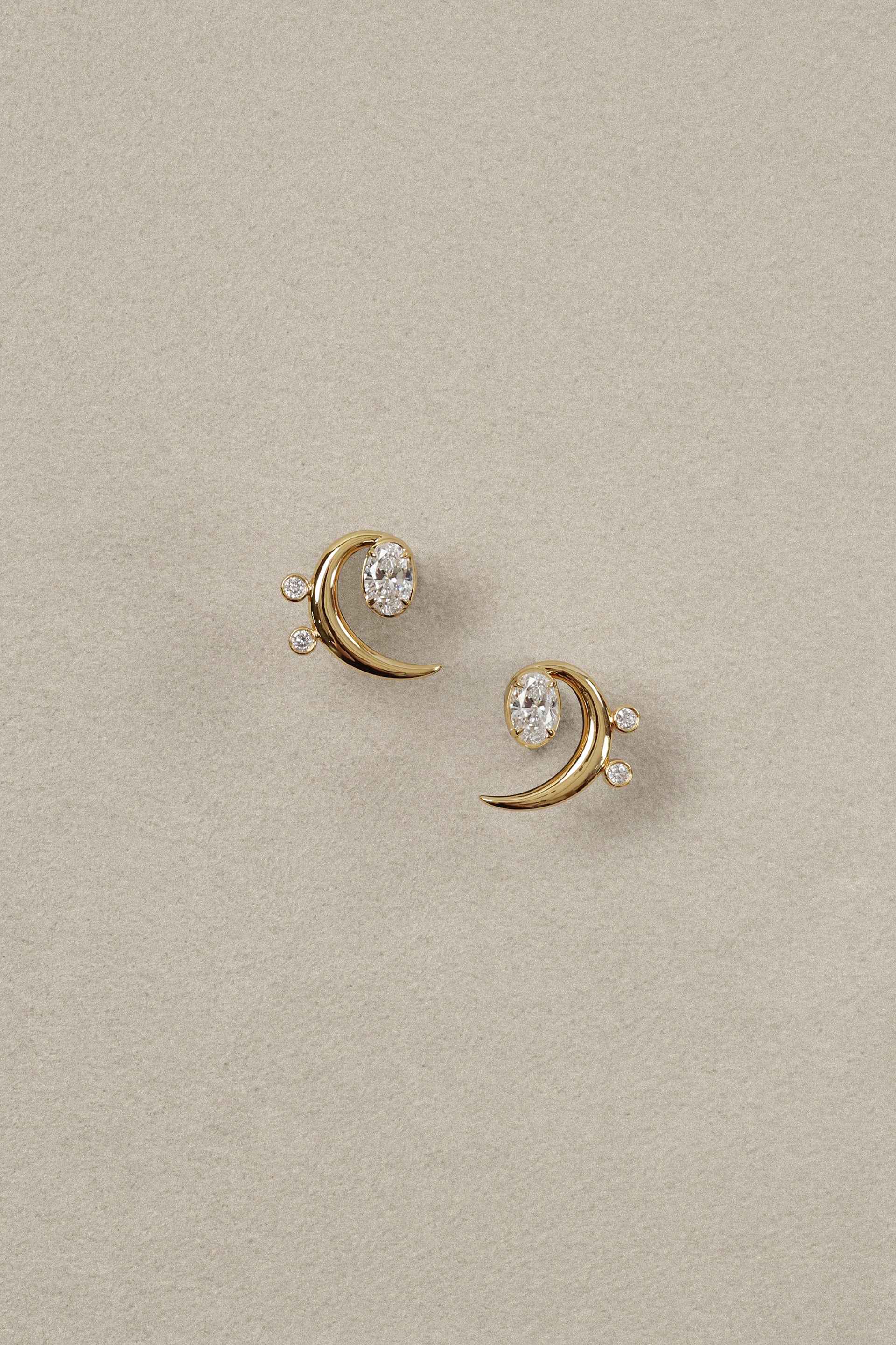 "MFE" Bass Diamond Earrings