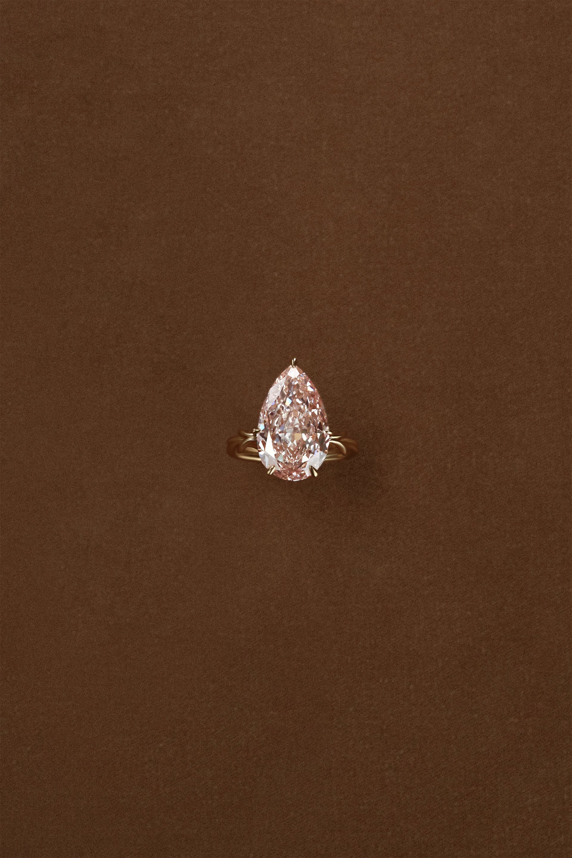 The Pink Pear (10.5ct) "Silk" Diamond Ring