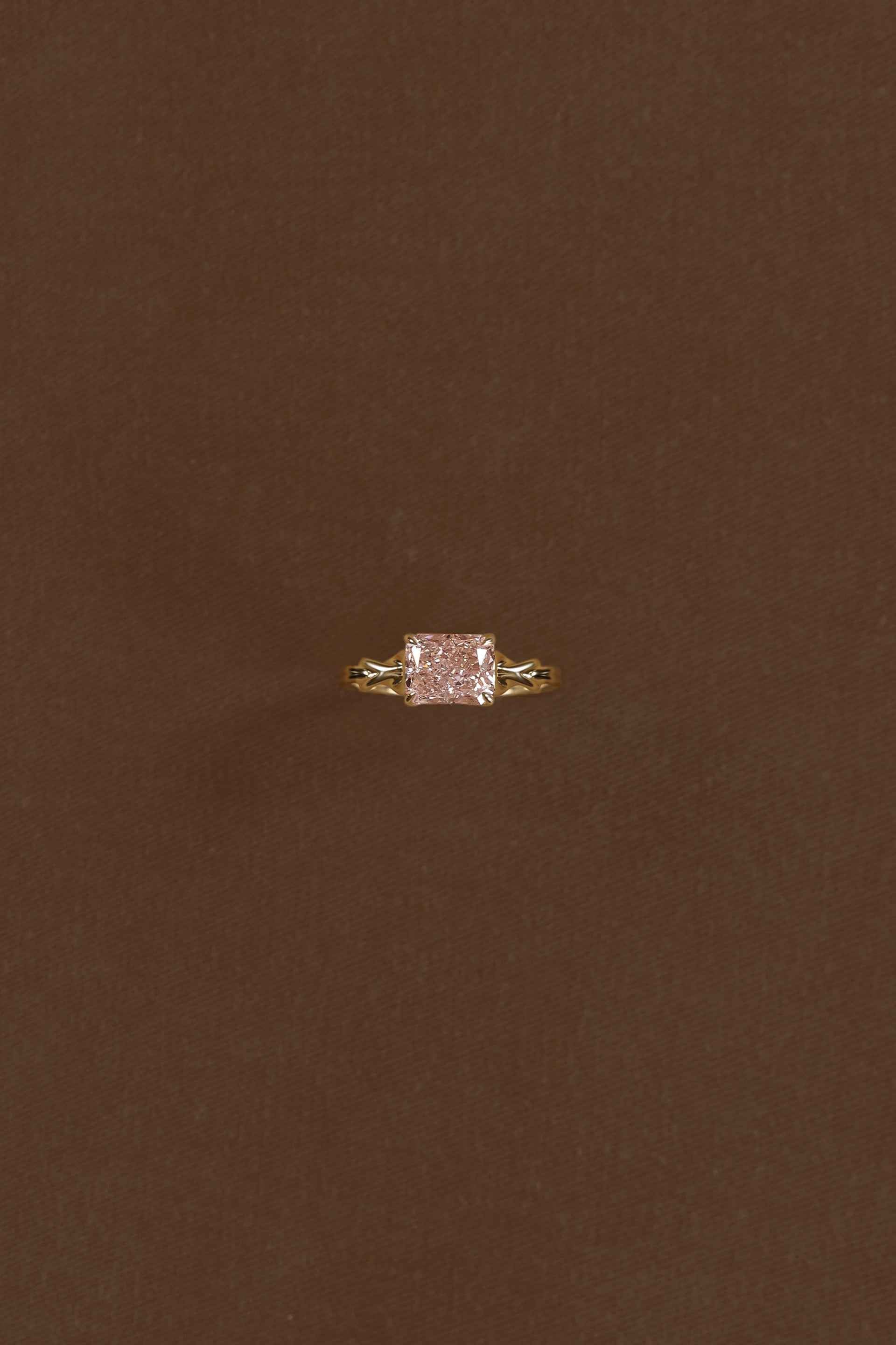 The Pink Radiant (1ct) "Silk" Diamond Ring