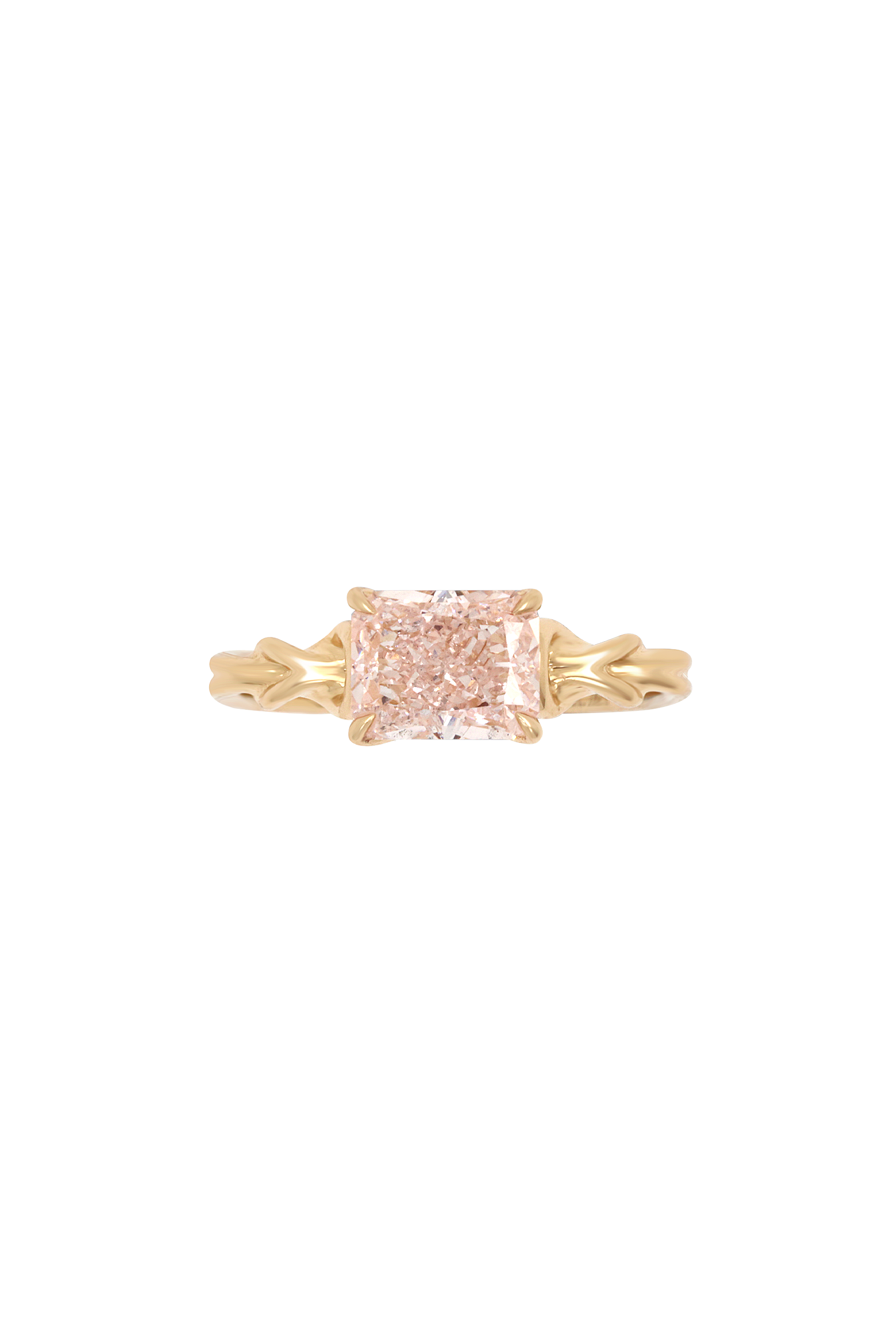 The Pink Radiant (1ct) "Silk" Diamond Ring