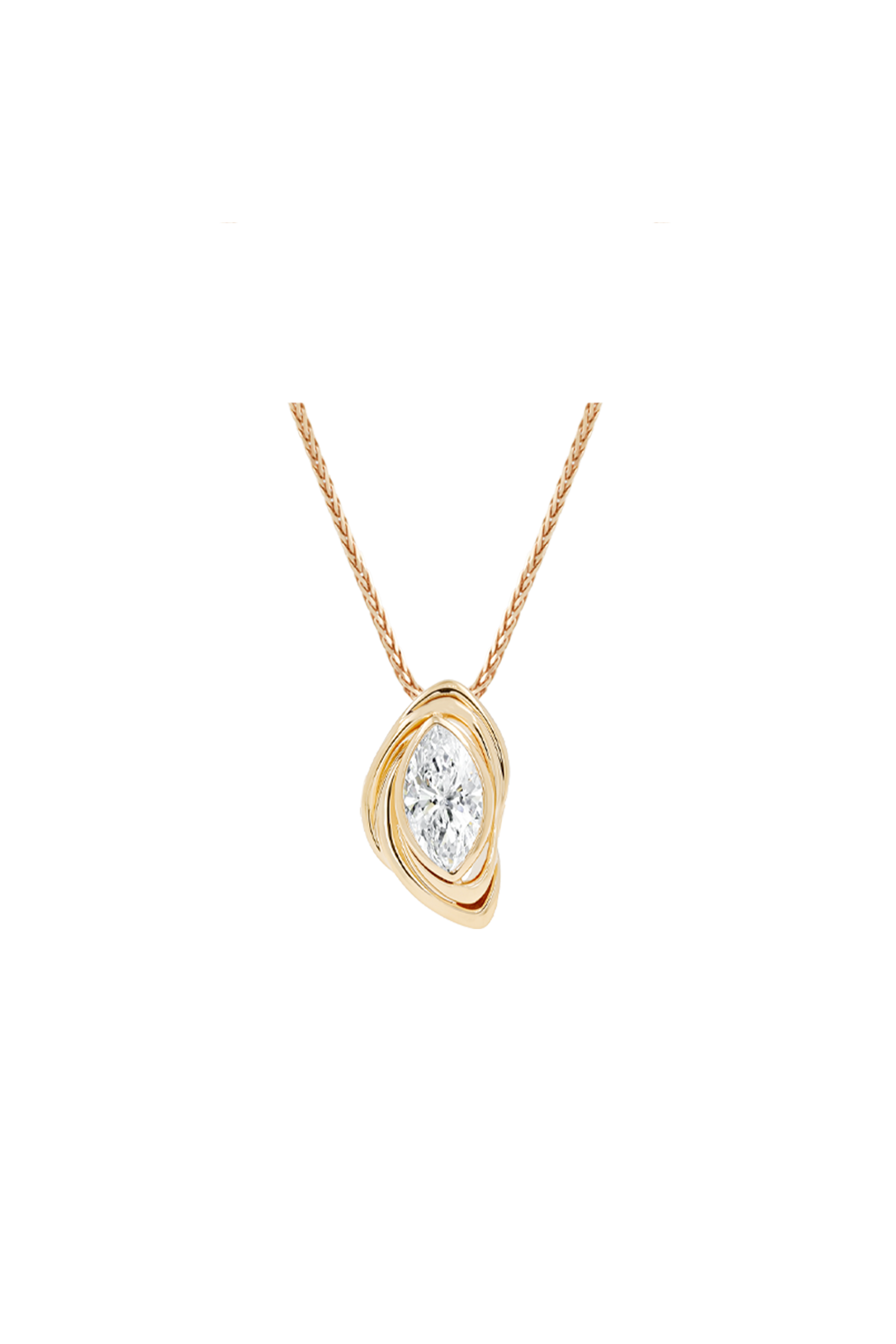 “Third Eye” 18k Diamond Pendant Necklace