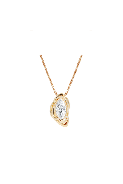 “Third Eye” 18k Diamond Pendant Necklace