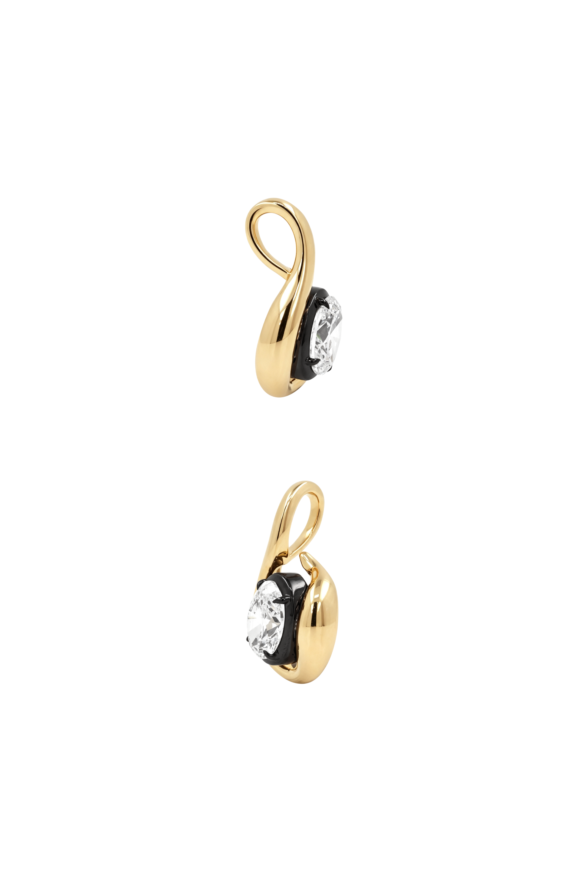 "MFE" Two-Tone 18k Quaver Diamond Pendant Necklace